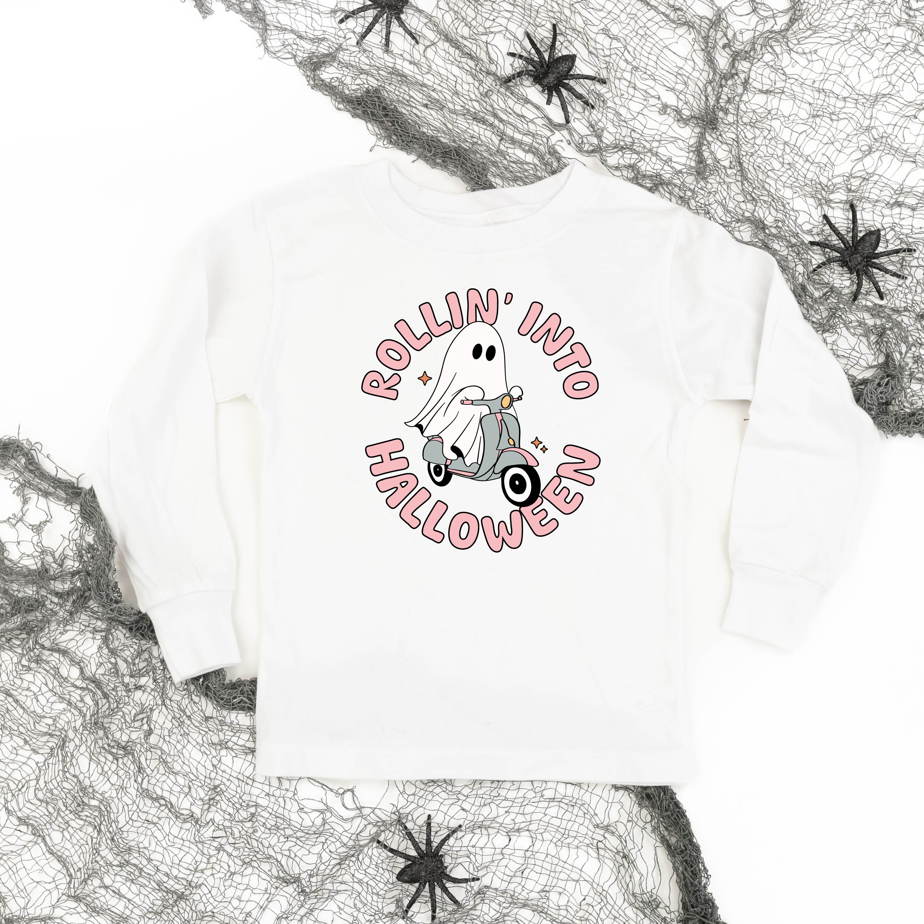 Rollin' Into Halloween - Long Sleeve Child Shirt Little Mama Shirt Shop