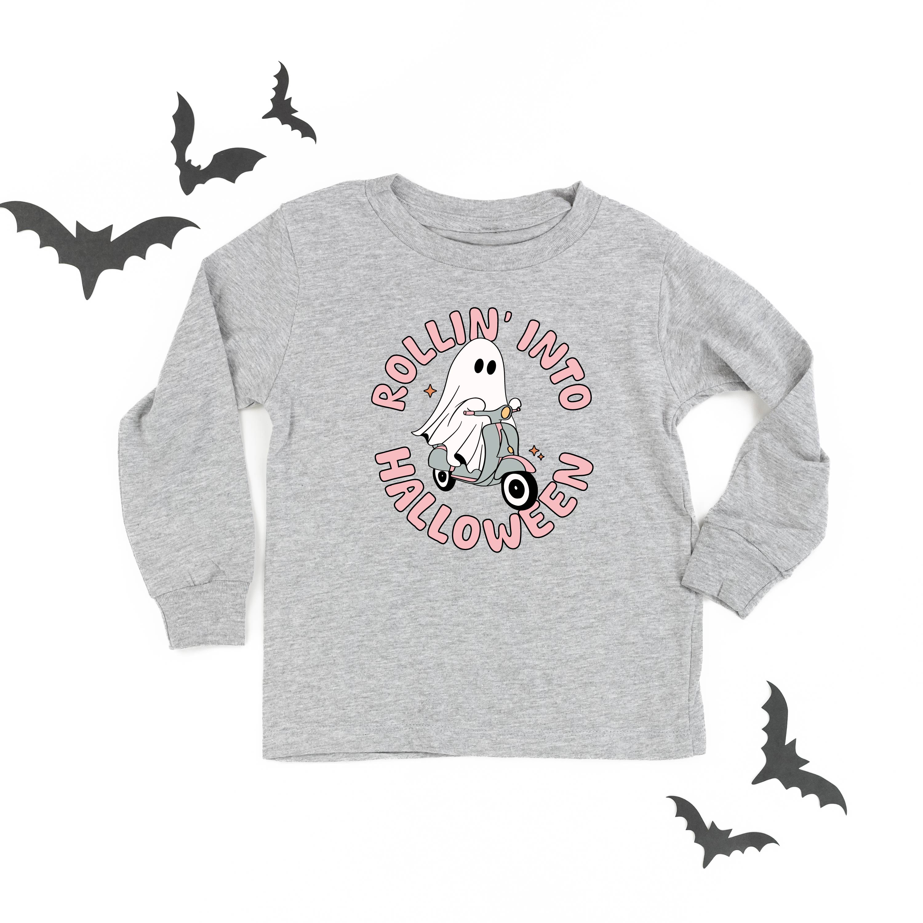 Rollin' Into Halloween - Long Sleeve Child Shirt Little Mama Shirt Shop