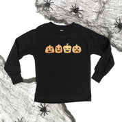 Watercolor Jack-o'-lanterns - Long Sleeve Child Shirt Little Mama Shirt Shop