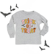 Trick or Treat (PINK/ORANGE) - Long Sleeve Child Shirt Little Mama Shirt Shop