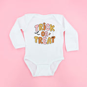 Trick or Treat (PINK/ORANGE) - Long Sleeve Child Shirt Little Mama Shirt Shop