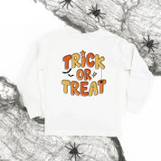 Trick or Treat (ORANGE/YELLOW) - Long Sleeve Child Shirt Little Mama Shirt Shop