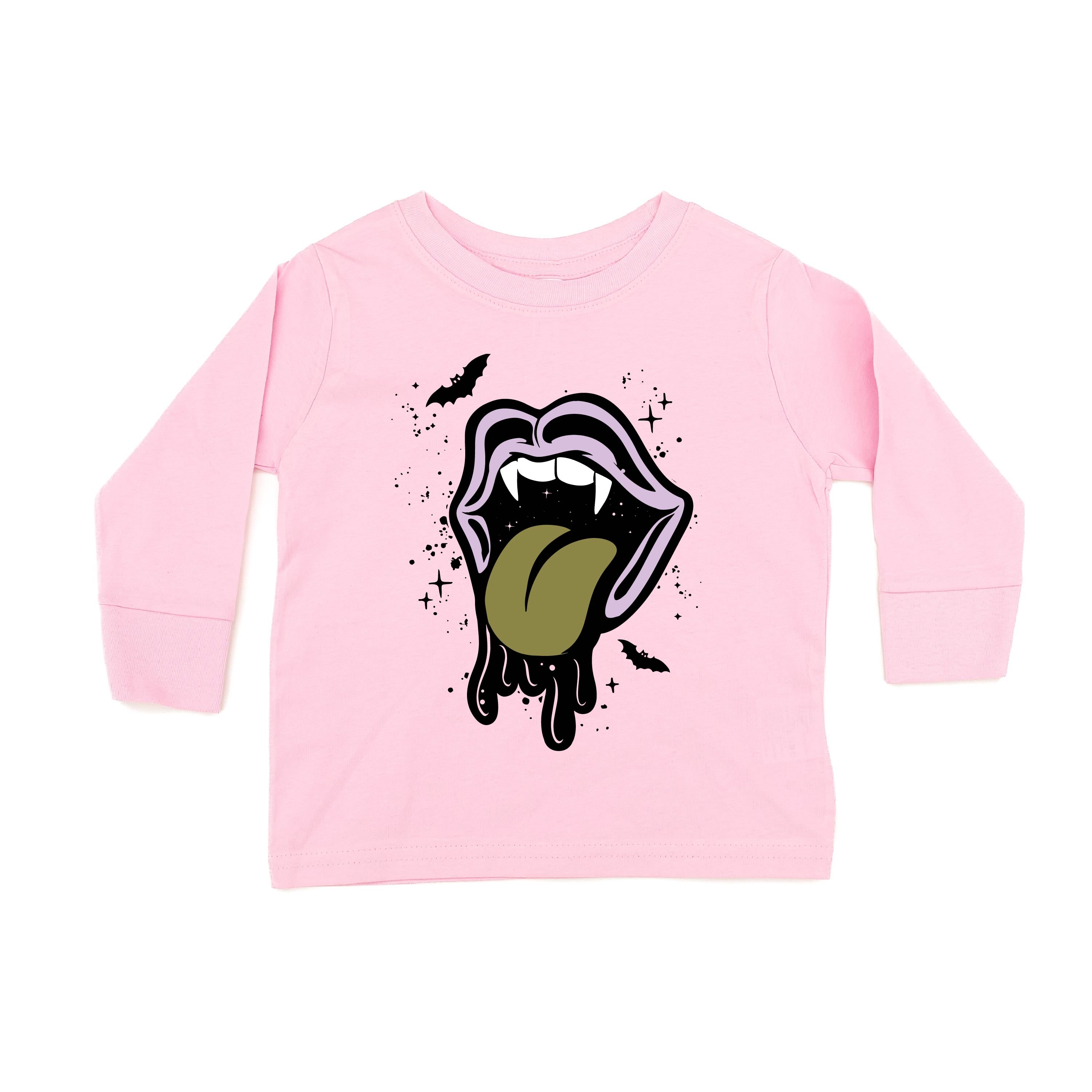 Vampire Drippy Mouth - Long Sleeve Child Shirt Little Mama Shirt Shop