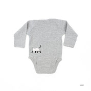 You're Freakin' Meowt! (with lower back detail) - Long Sleeve Child Shirt Little Mama Shirt Shop
