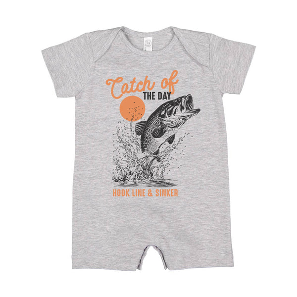 Catch of the Day - Short Sleeve / Shorts - One Piece Baby Romper