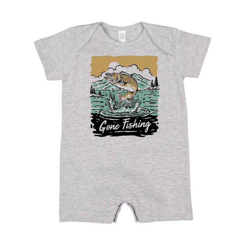 Gone Fishing - Short Sleeve / Shorts - One Piece Baby Romper