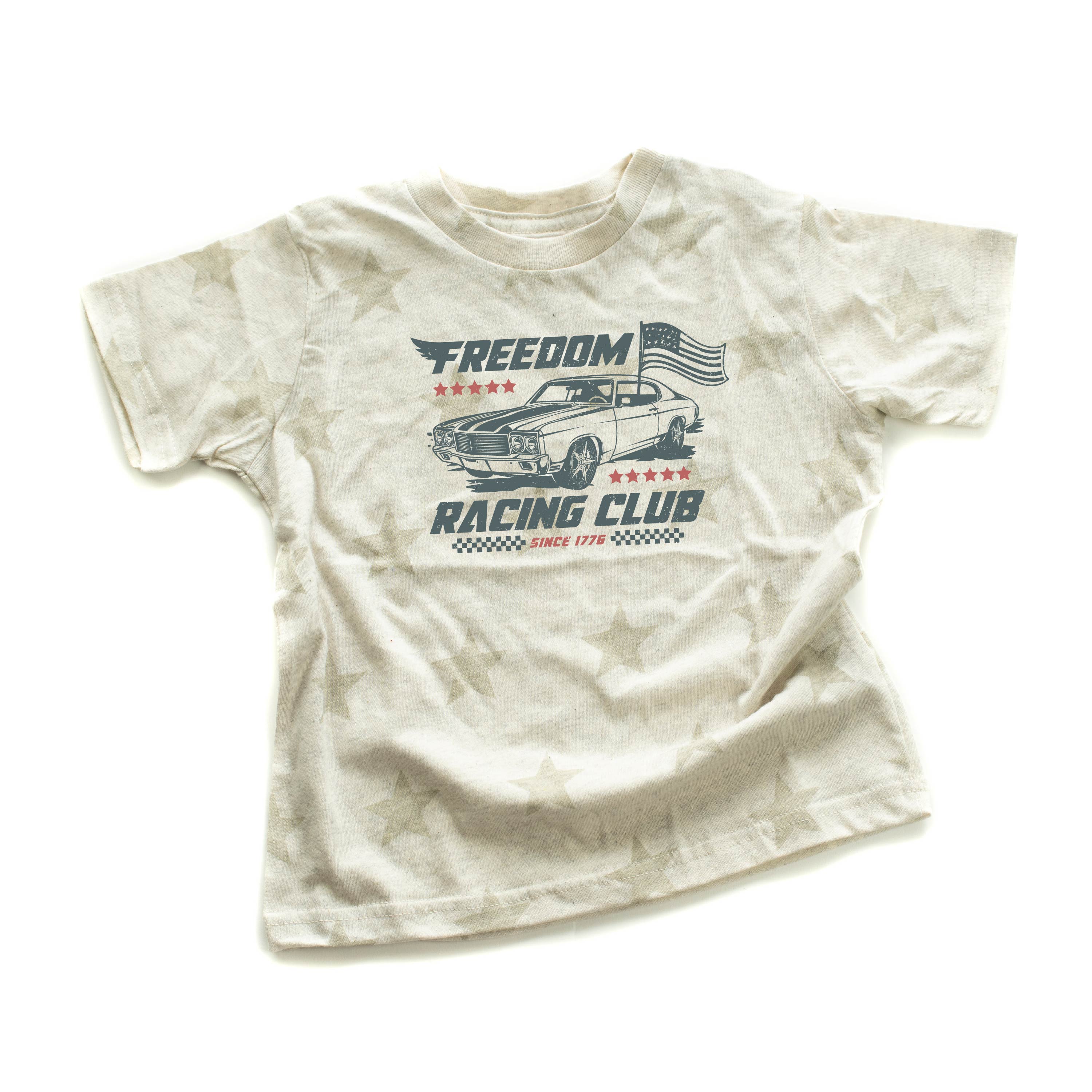 Freedom Racing Club - Child Cream STAR Tee Little Mama Shirt Shop
