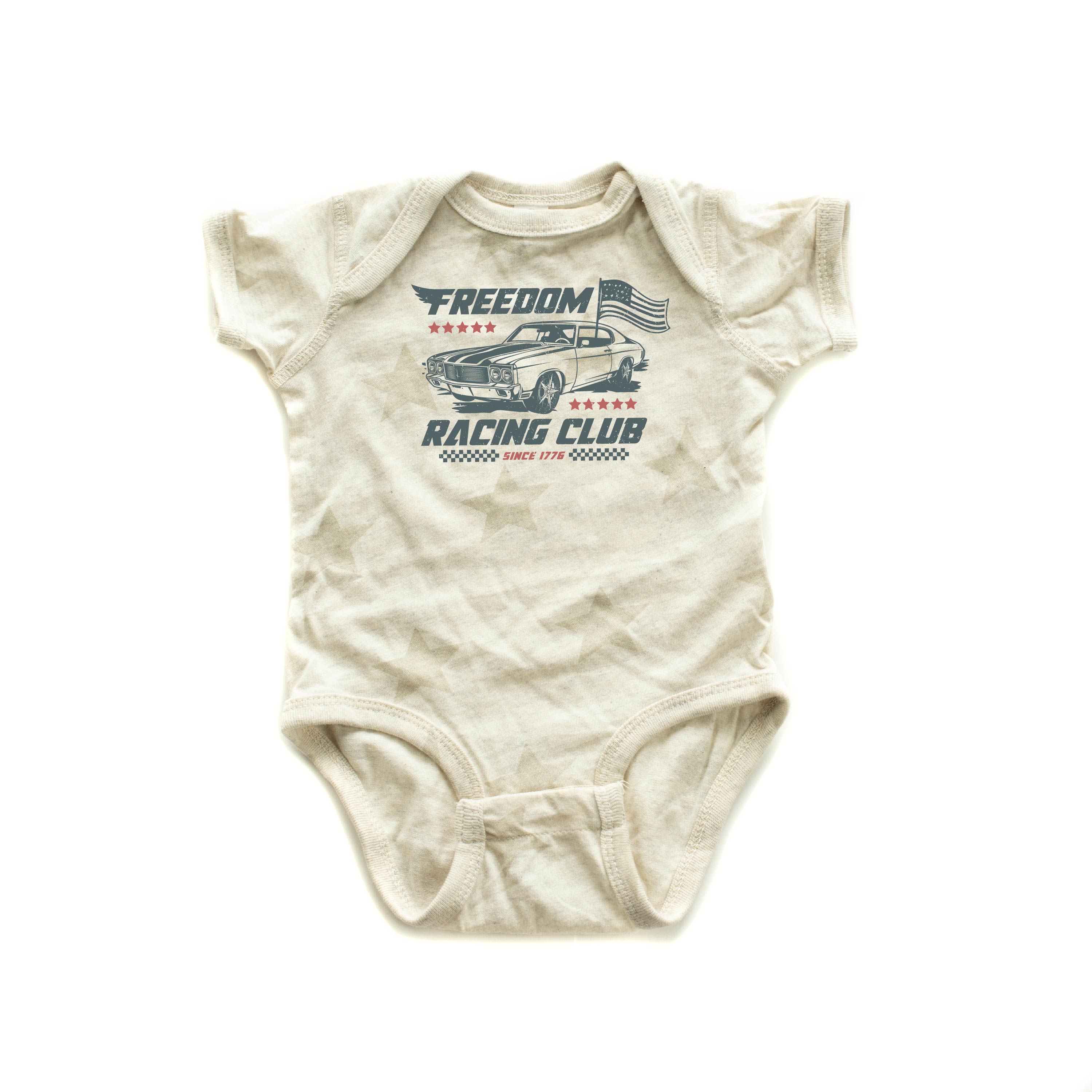 Freedom Racing Club - Child Cream STAR Tee Little Mama Shirt Shop