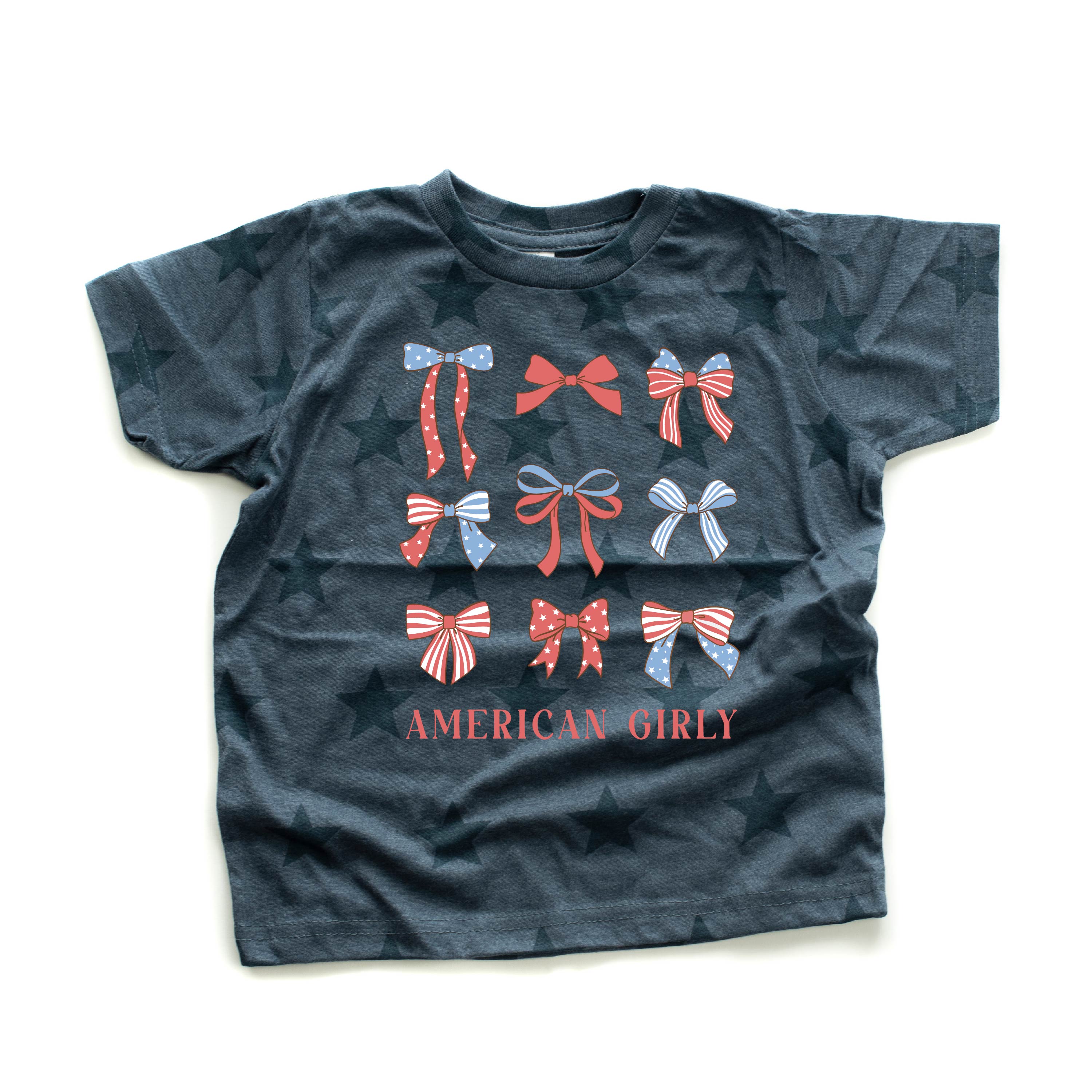 American Girly - Bows - Child STAR Tee Little Mama Shirt Shop