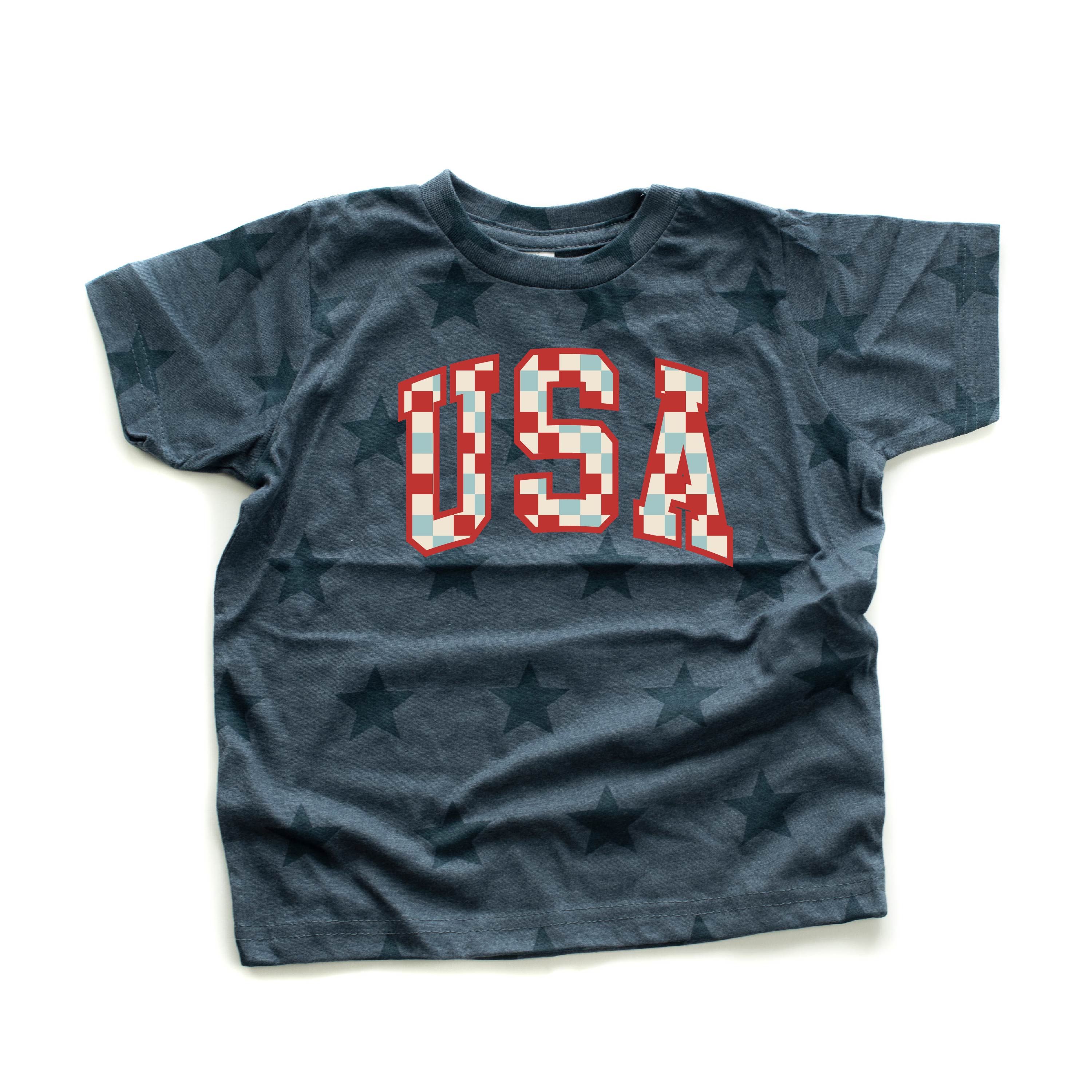 Checkered USA - Child STAR Tee Little Mama Shirt Shop