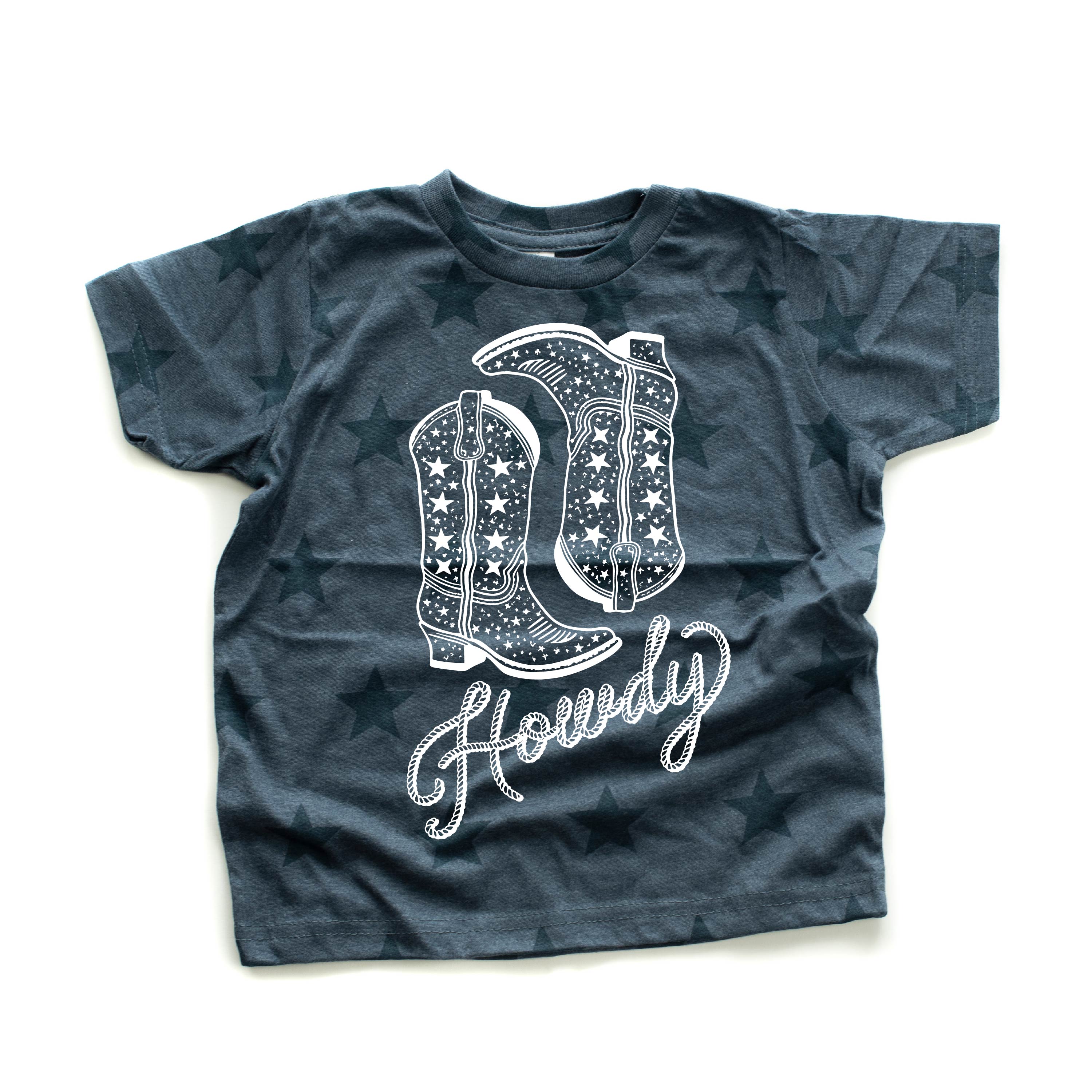  Cowboy Boots - Child STAR Tee Little Mama Shirt Shop