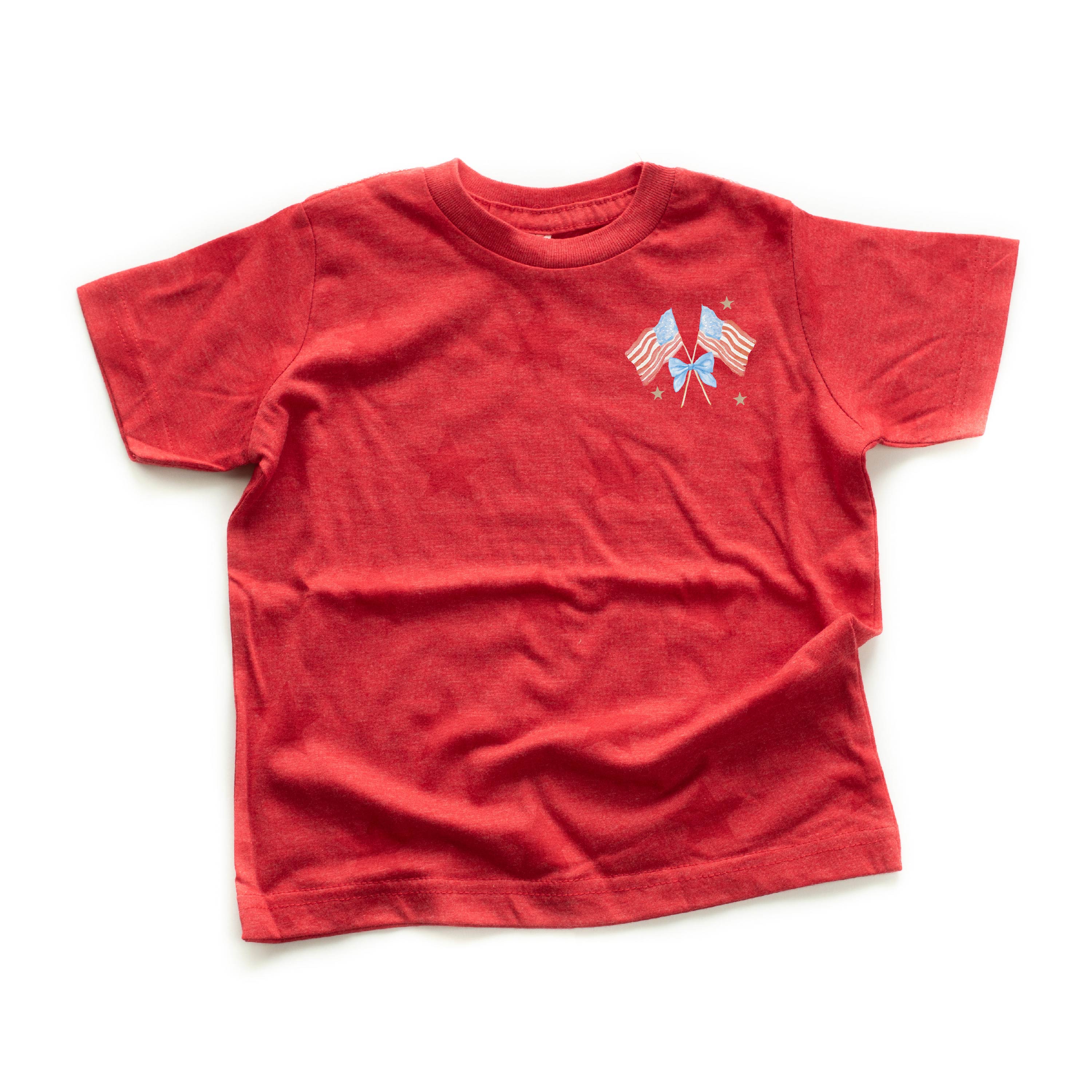 Watercolor Flags (pocket) - Child STAR Tee Little Mama Shirt Shop