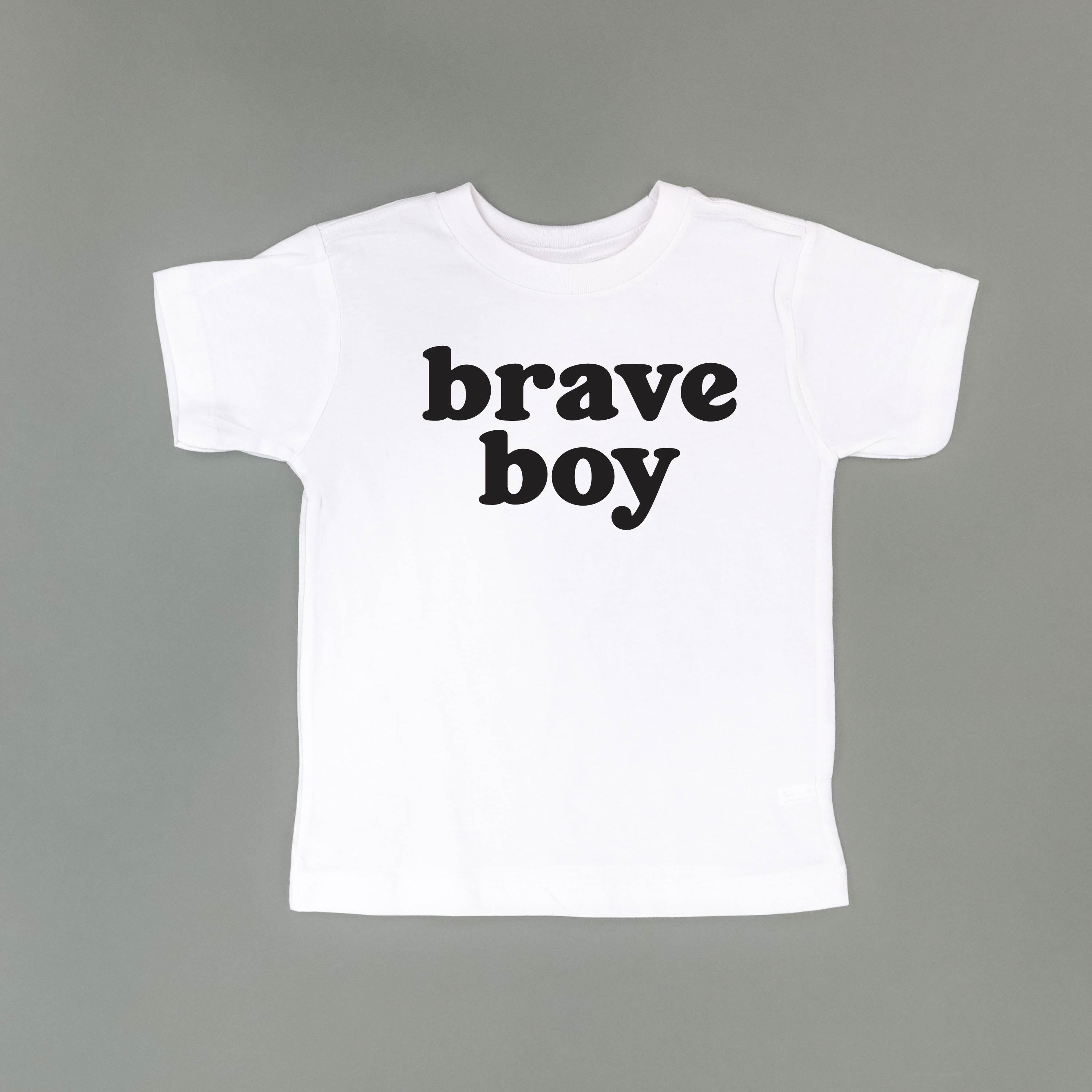 Brave Boy - Short Sleeve Child Shirt Little Mama Shirt Shop