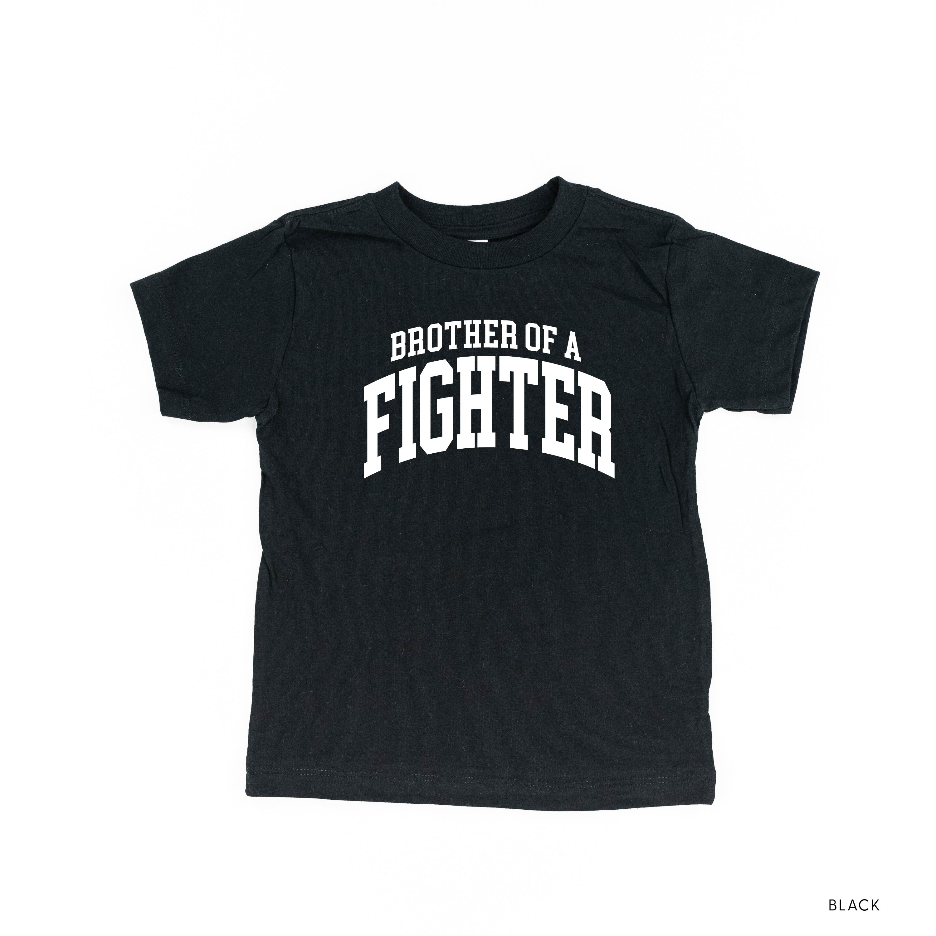 Brother of a Fighter - Varsity - Child Tee Little Mama Shirt Shop