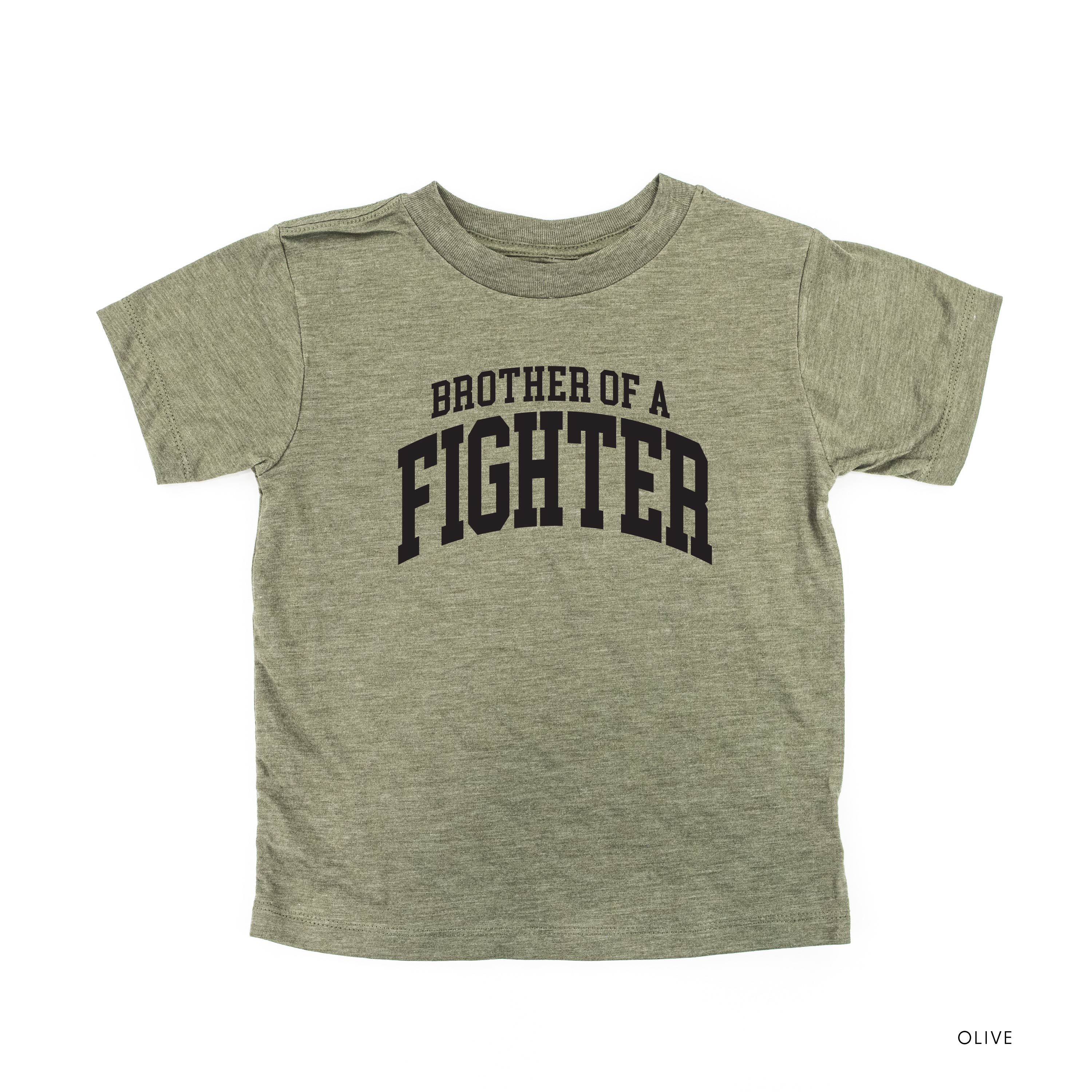 Brother of a Fighter - Varsity - Child Tee Little Mama Shirt Shop