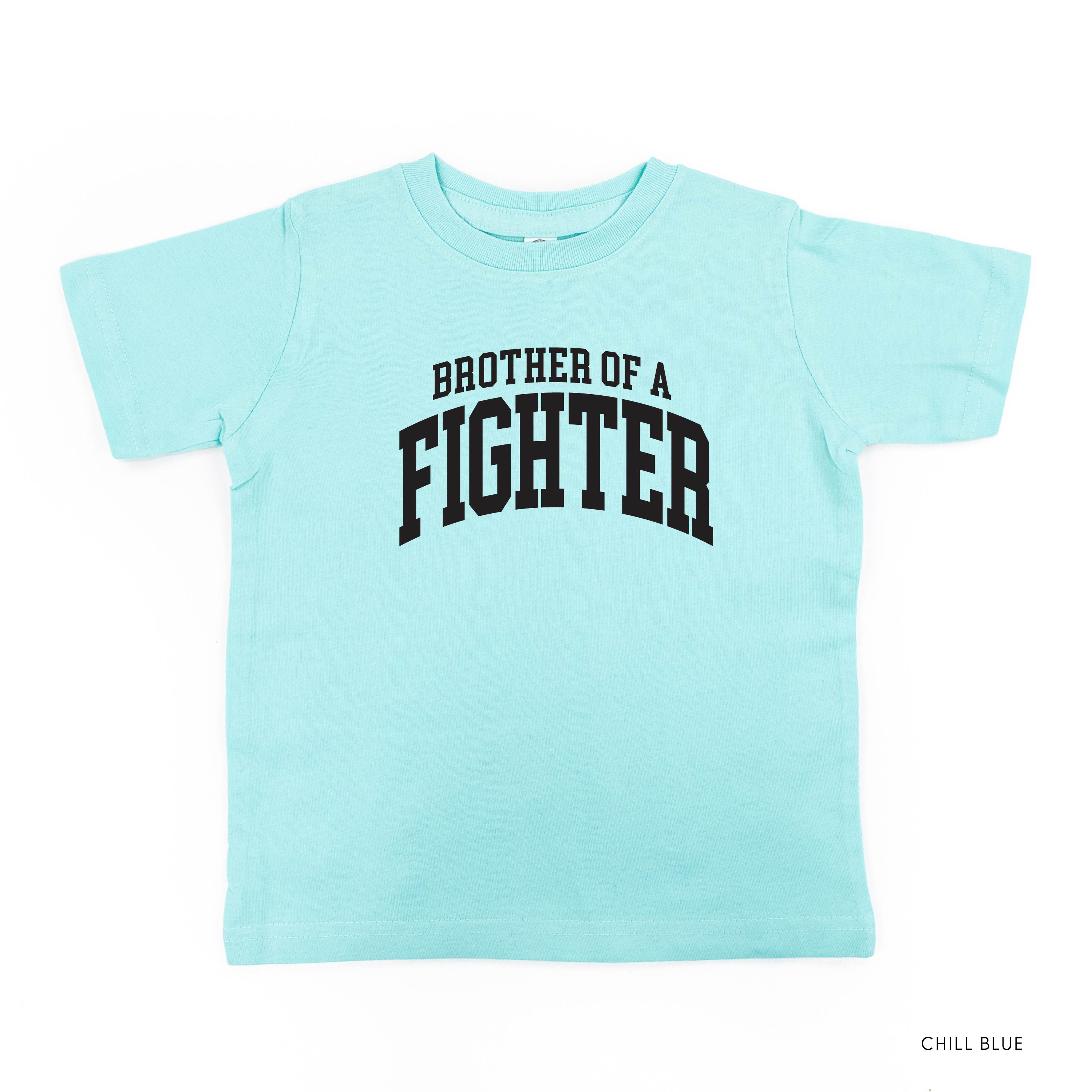 Brother of a Fighter - Varsity - Child Tee Little Mama Shirt Shop