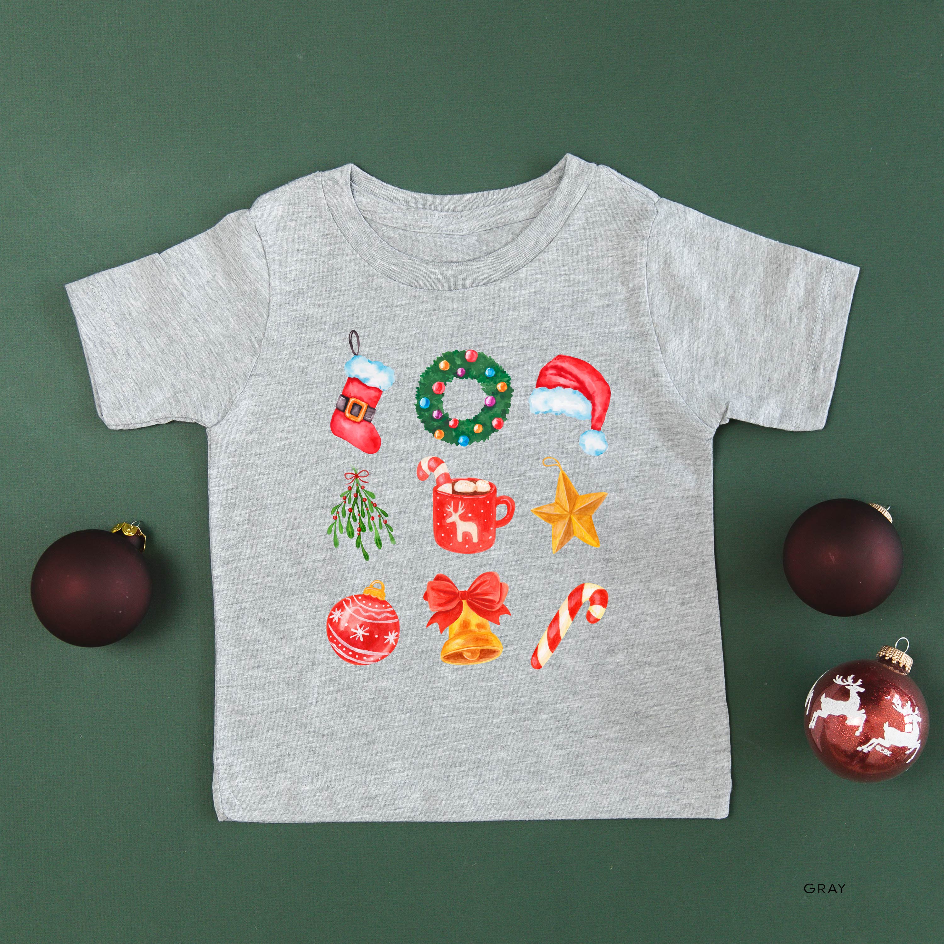 Classic Watercolor Christmas - Child Tee Little Mama Shirt Shop