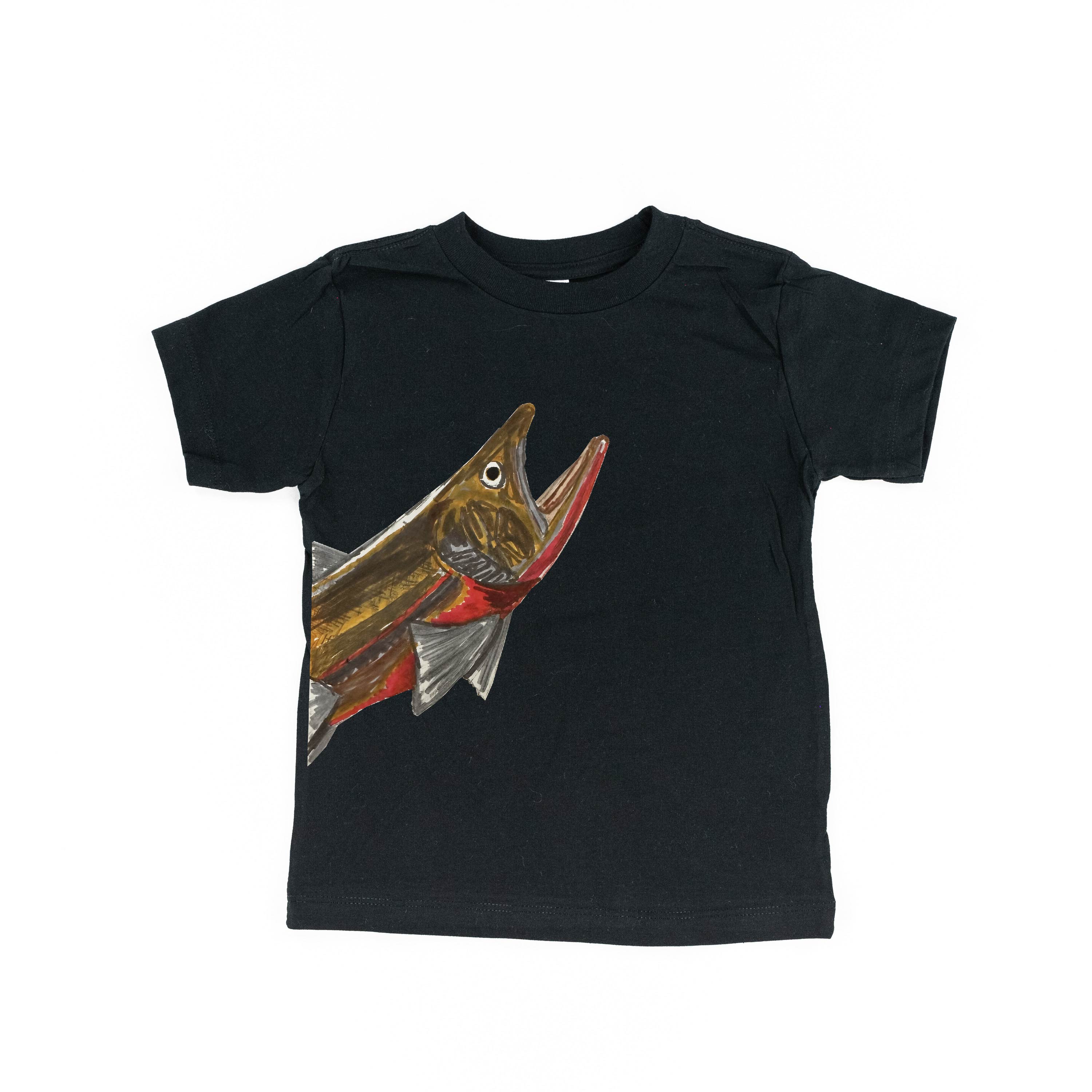 Cutthroat Trout - Hand Drawn - Child Tee Little Mama Shirt Shop