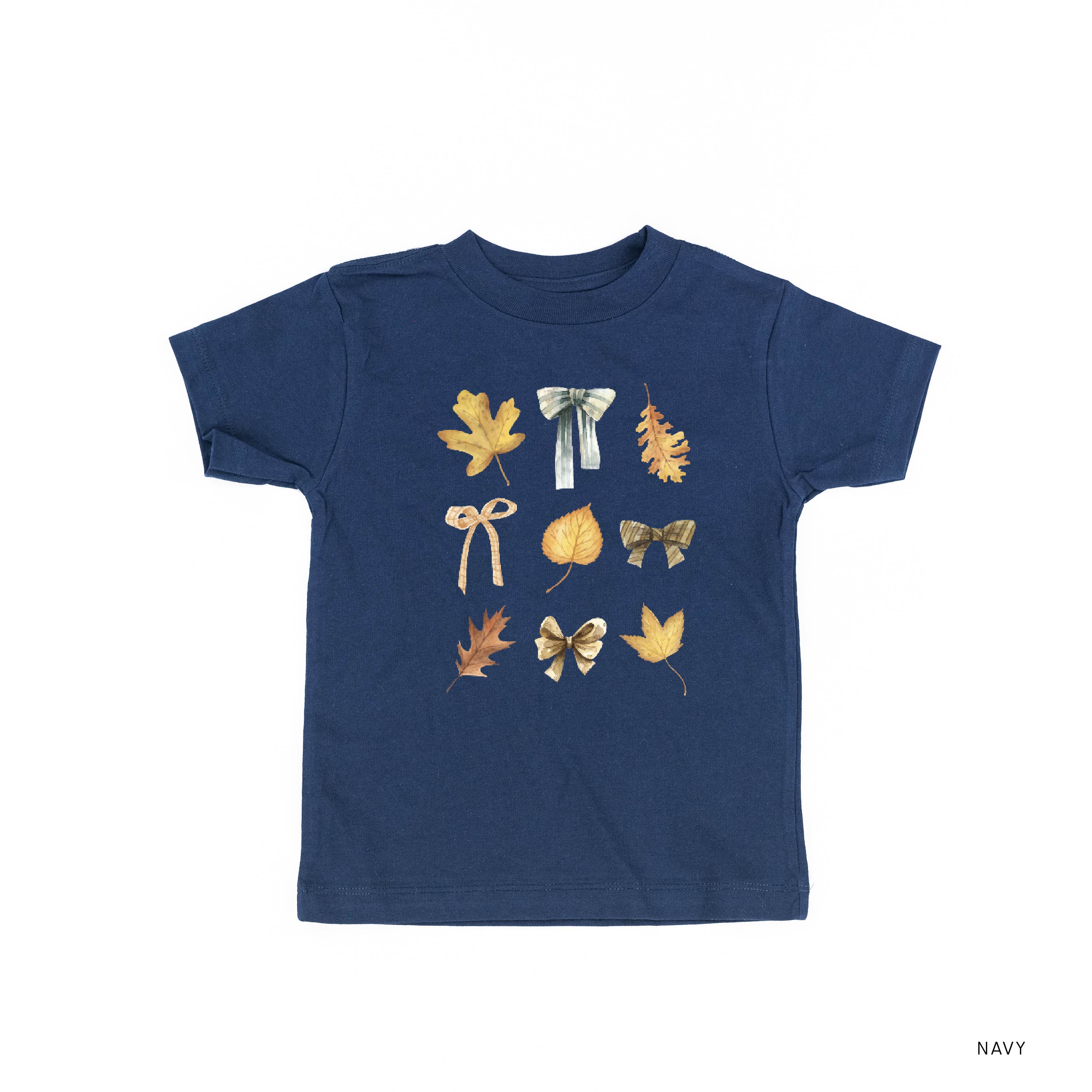 Dainty Bows and Leaves - Short Sleeve Child Shirt Little Mama Shirt Shop