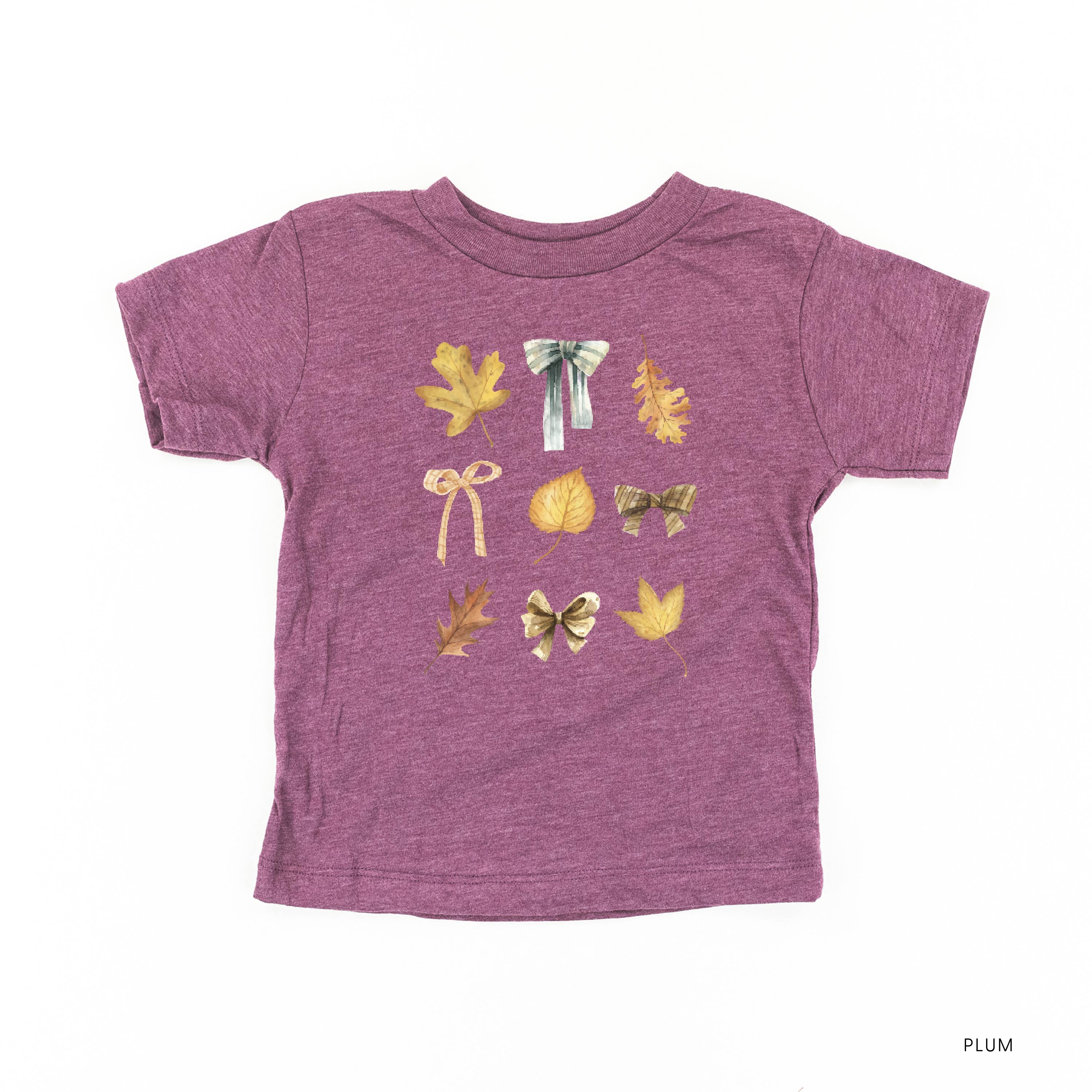 Dainty Bows and Leaves - Short Sleeve Child Shirt Little Mama Shirt Shop