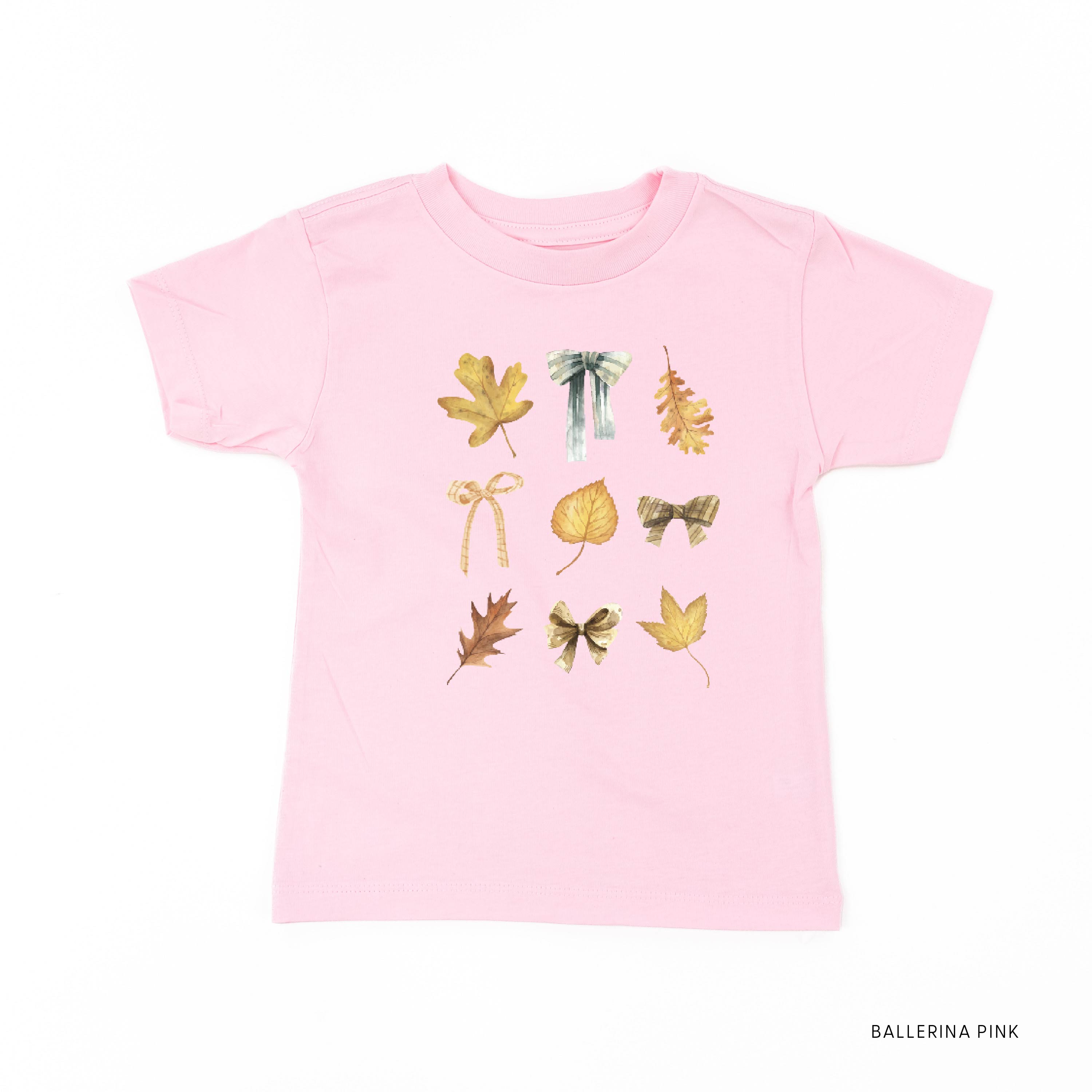 Dainty Bows and Leaves - Short Sleeve Child Shirt Little Mama Shirt Shop