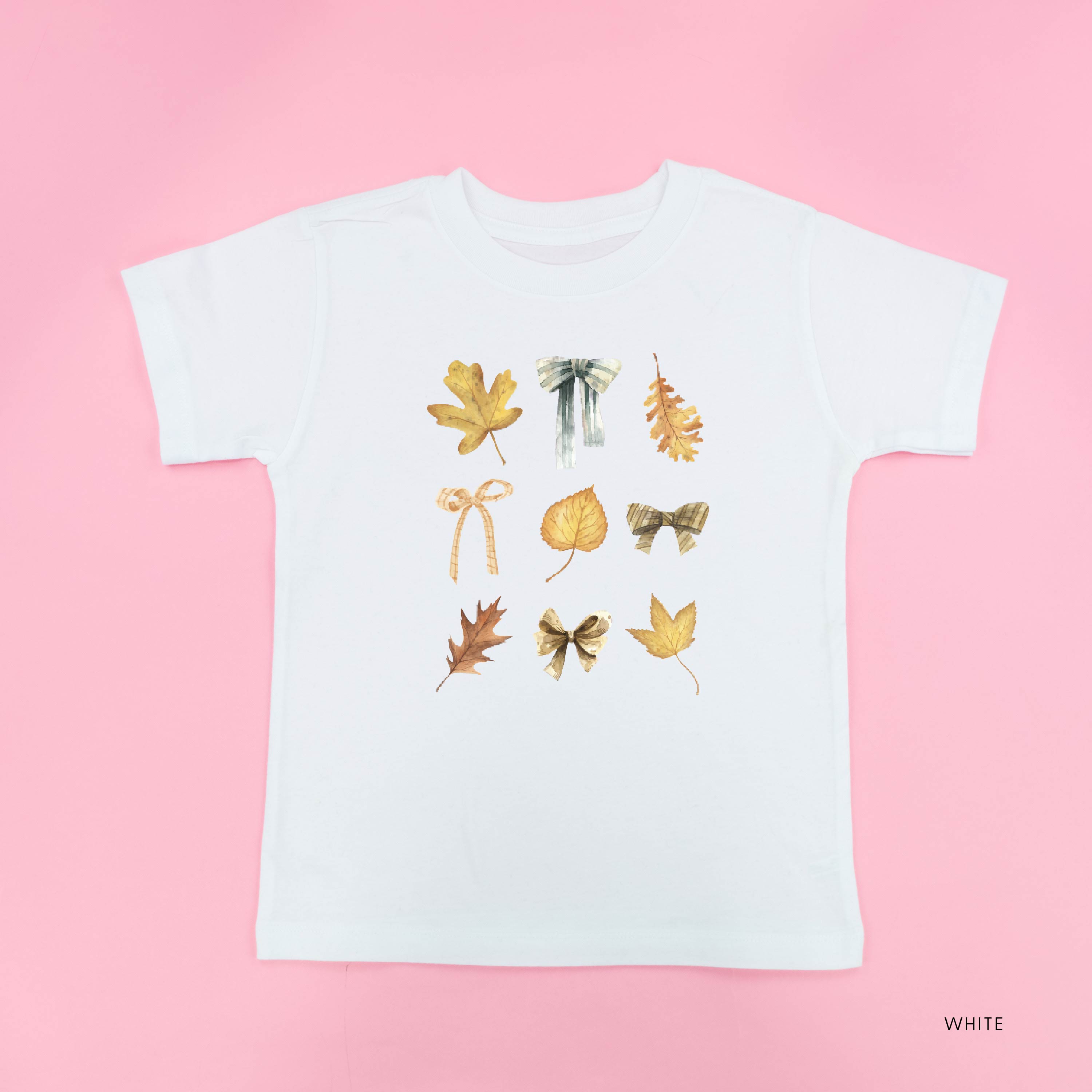 Dainty Bows and Leaves - Short Sleeve Child Shirt Little Mama Shirt Shop