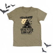 Haunted Library - Short Sleeve Child Shirt Little Mama Shirt Shop