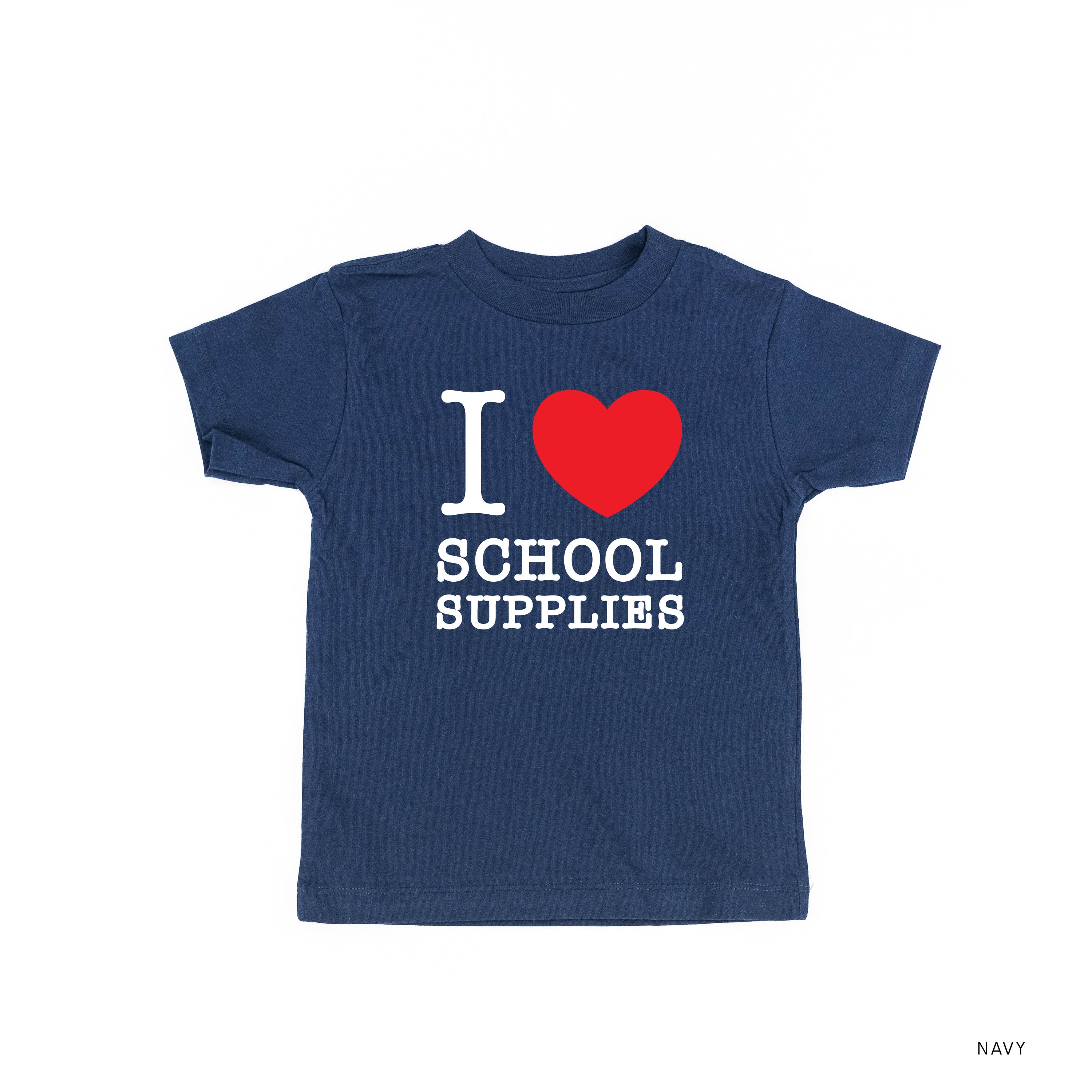 I ♥ School Supplies - Short Sleeve Child Shirt Little Mama Shirt Shop