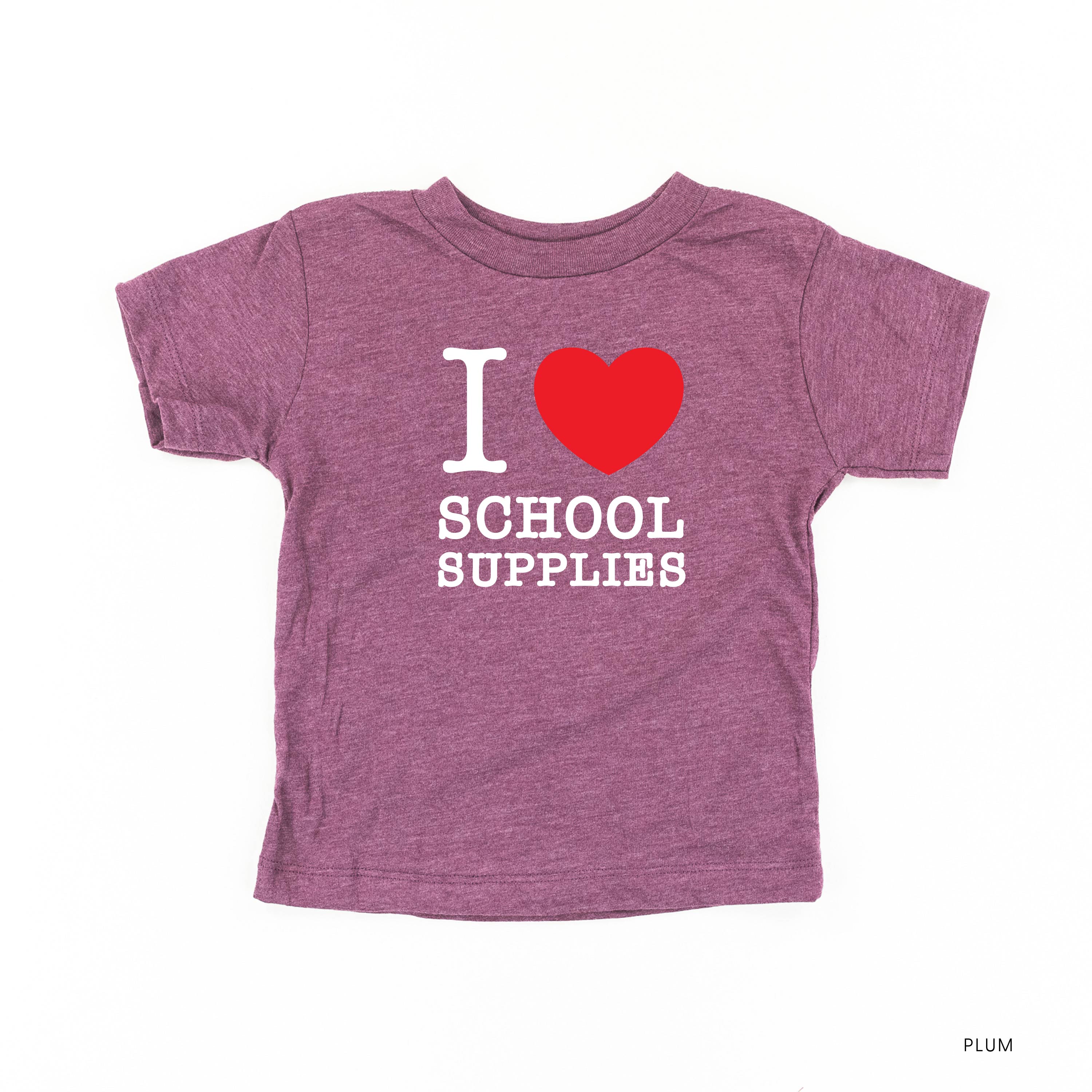 I ♥ School Supplies - Short Sleeve Child Shirt Little Mama Shirt Shop