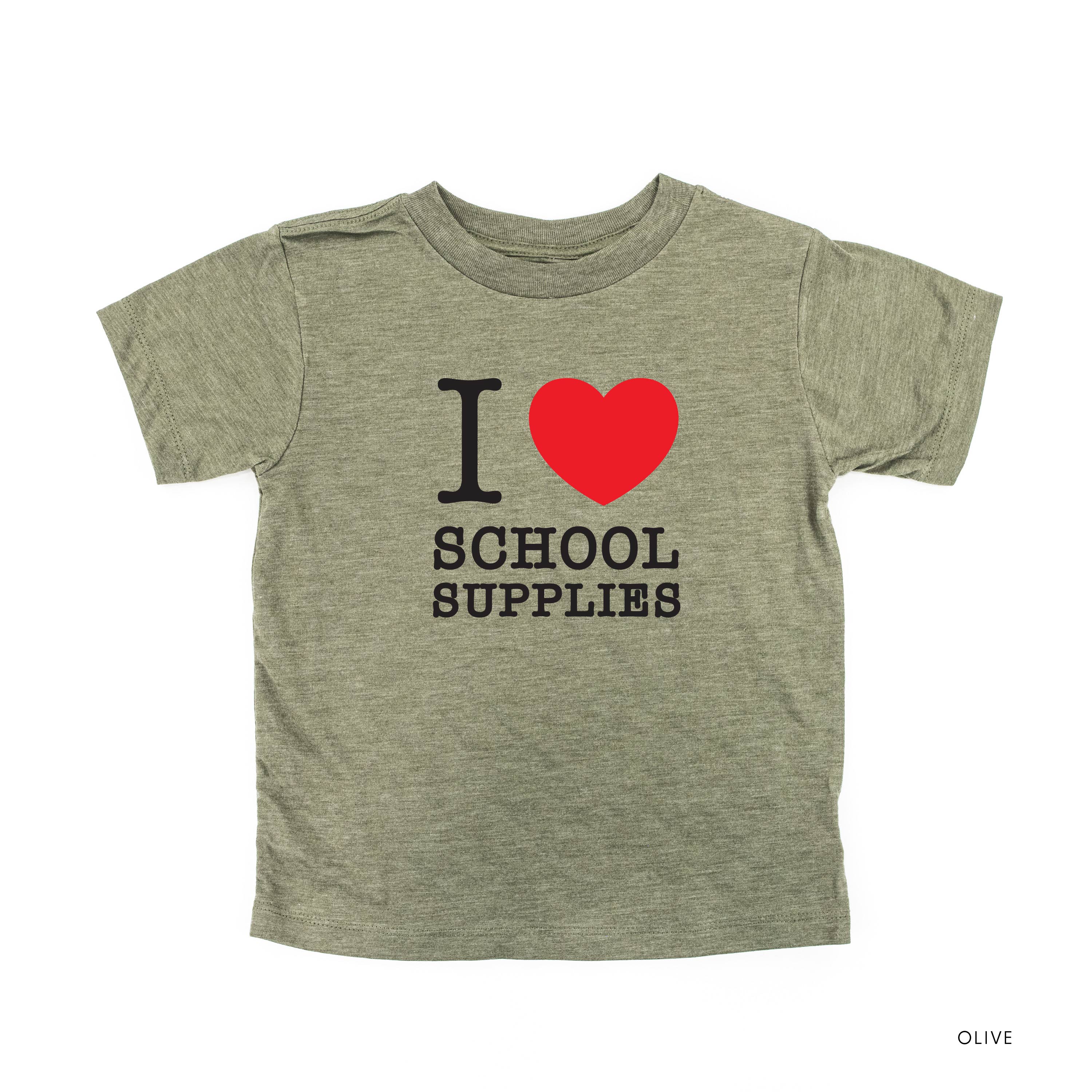 I ♥ School Supplies - Short Sleeve Child Shirt Little Mama Shirt Shop
