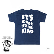 Be Kind Bruh Pocket Design on Front w/ It's Cool to Be Kind on Back - Short Sleeve Child Shirt Little Mama Shirt Shop