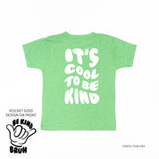 Be Kind Bruh Pocket Design on Front w/ It's Cool to Be Kind on Back - Short Sleeve Child Shirt Little Mama Shirt Shop