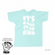 Be Kind Bruh Pocket Design on Front w/ It's Cool to Be Kind on Back - Short Sleeve Child Shirt Little Mama Shirt Shop