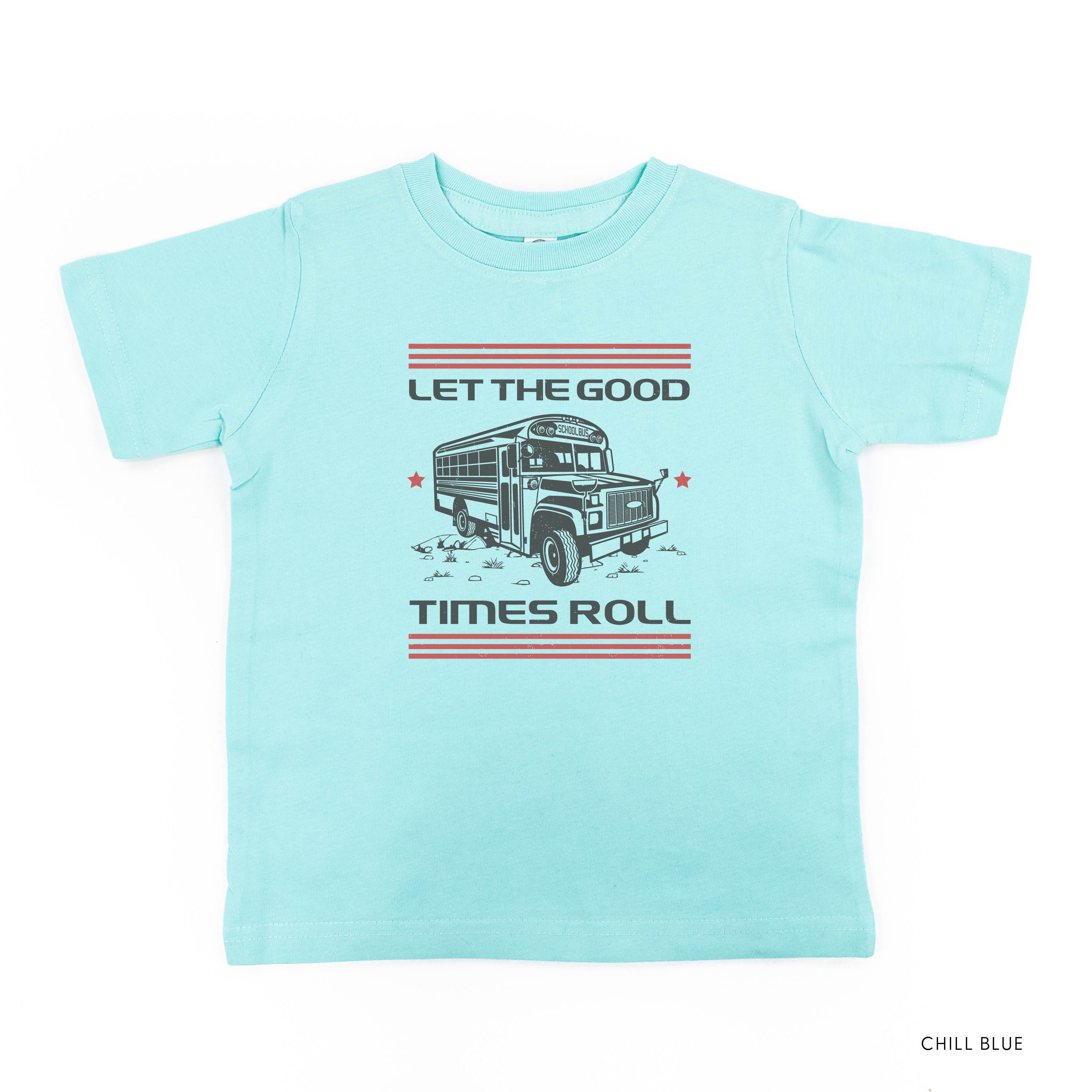 Let the Good Times Roll - School Bus - Short Sleeve Child Shirt Little Mama Shirt Shop
