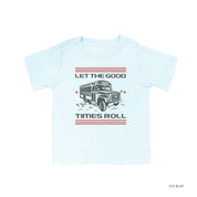 Let the Good Times Roll - School Bus - Short Sleeve Child Shirt Little Mama Shirt Shop