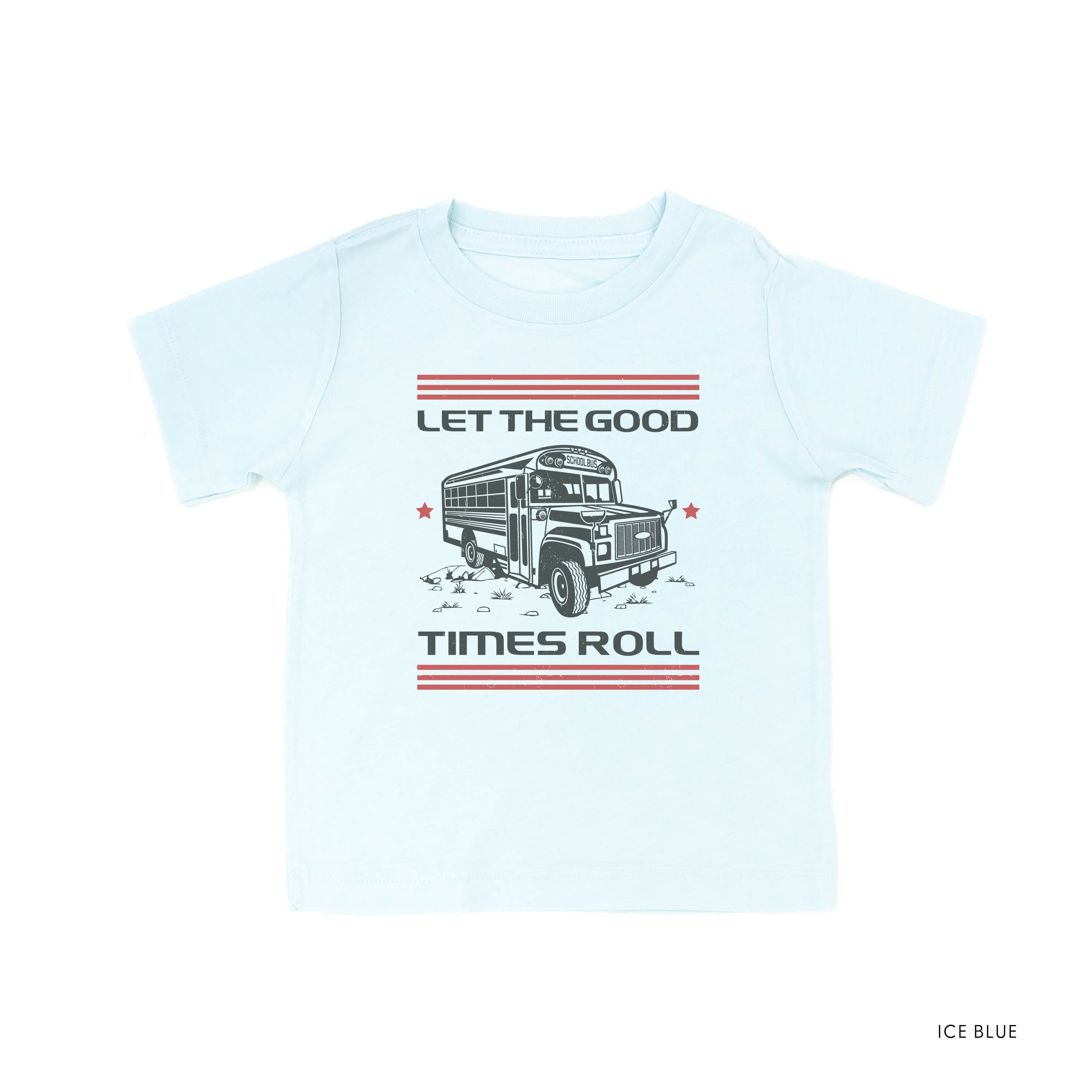 Let the Good Times Roll - School Bus - Short Sleeve Child Shirt Little Mama Shirt Shop