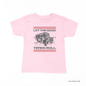 Let the Good Times Roll - School Bus - Short Sleeve Child Shirt Little Mama Shirt Shop