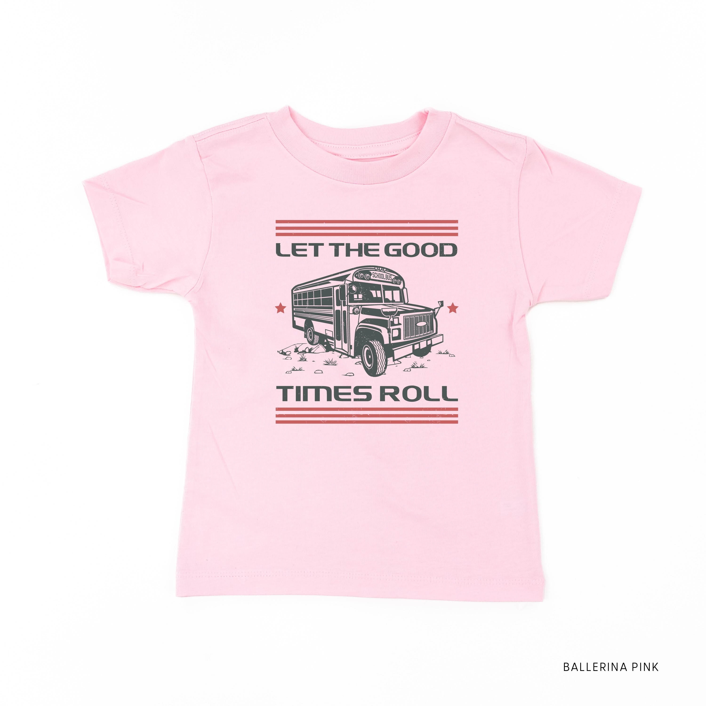 Let the Good Times Roll - School Bus - Short Sleeve Child Shirt Little Mama Shirt Shop