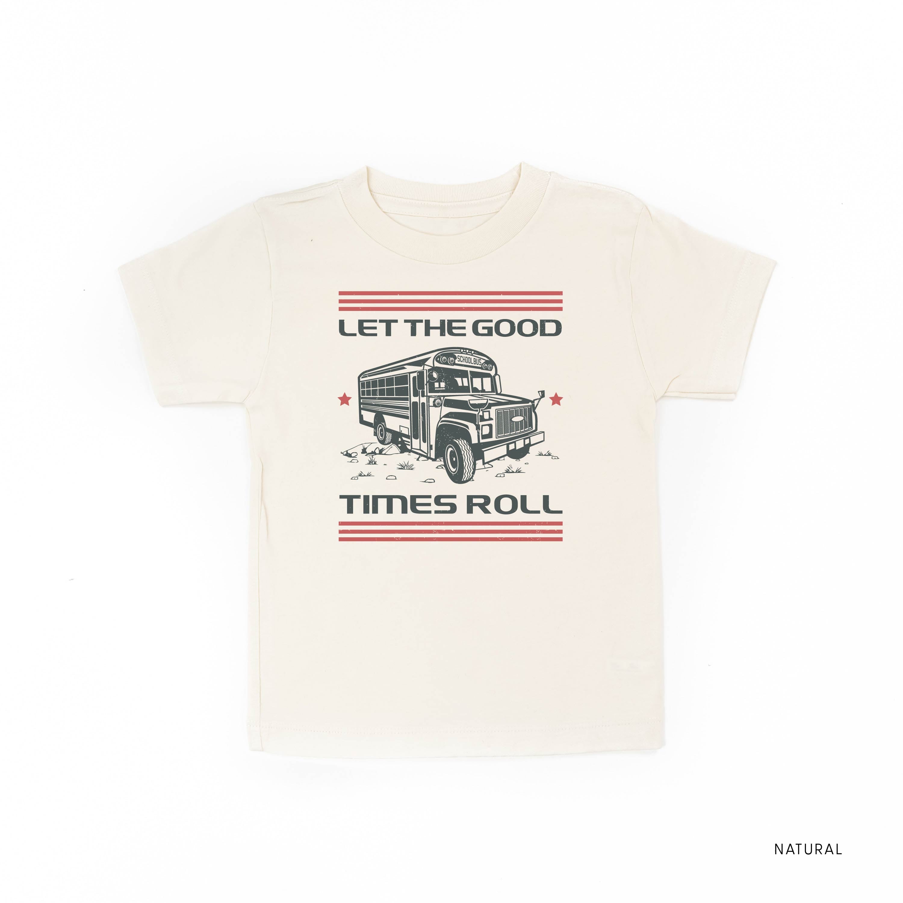 Let the Good Times Roll - School Bus - Short Sleeve Child Shirt Little Mama Shirt Shop