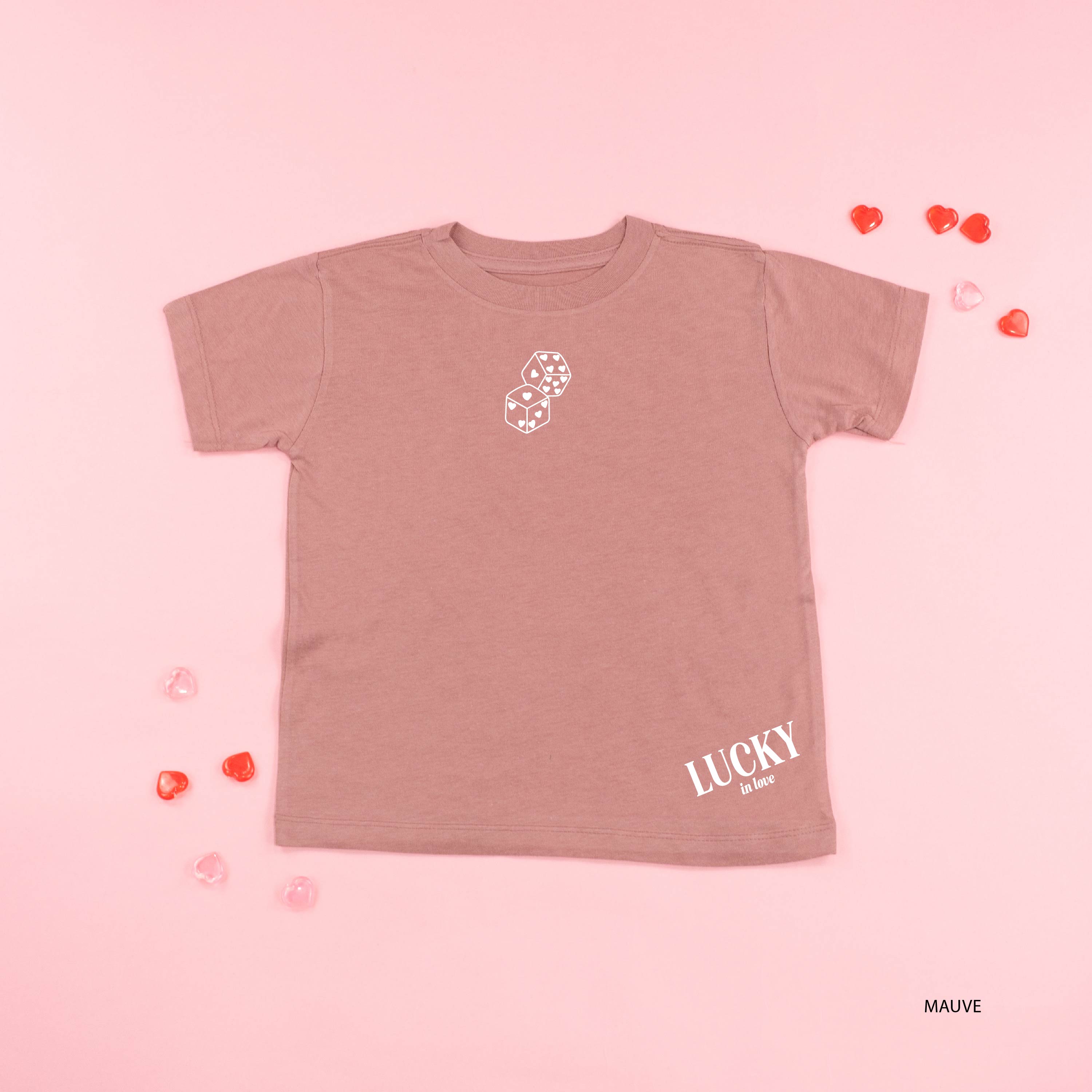 Lucky In Love - Dice (center & hd & b) - Child Tee Little Mama Shirt Shop