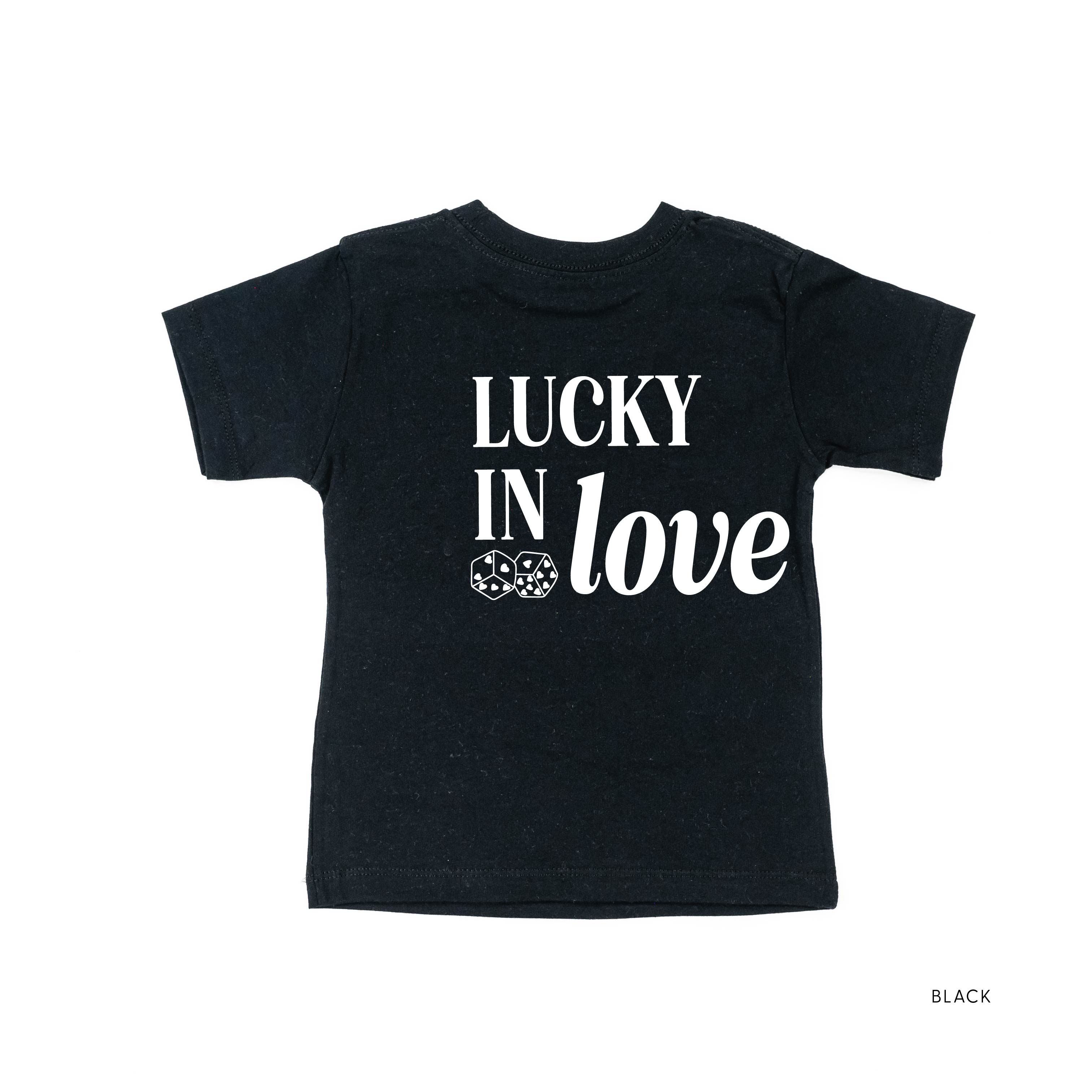 Lucky In Love - Dice (center & hd & b) - Child Tee Little Mama Shirt Shop