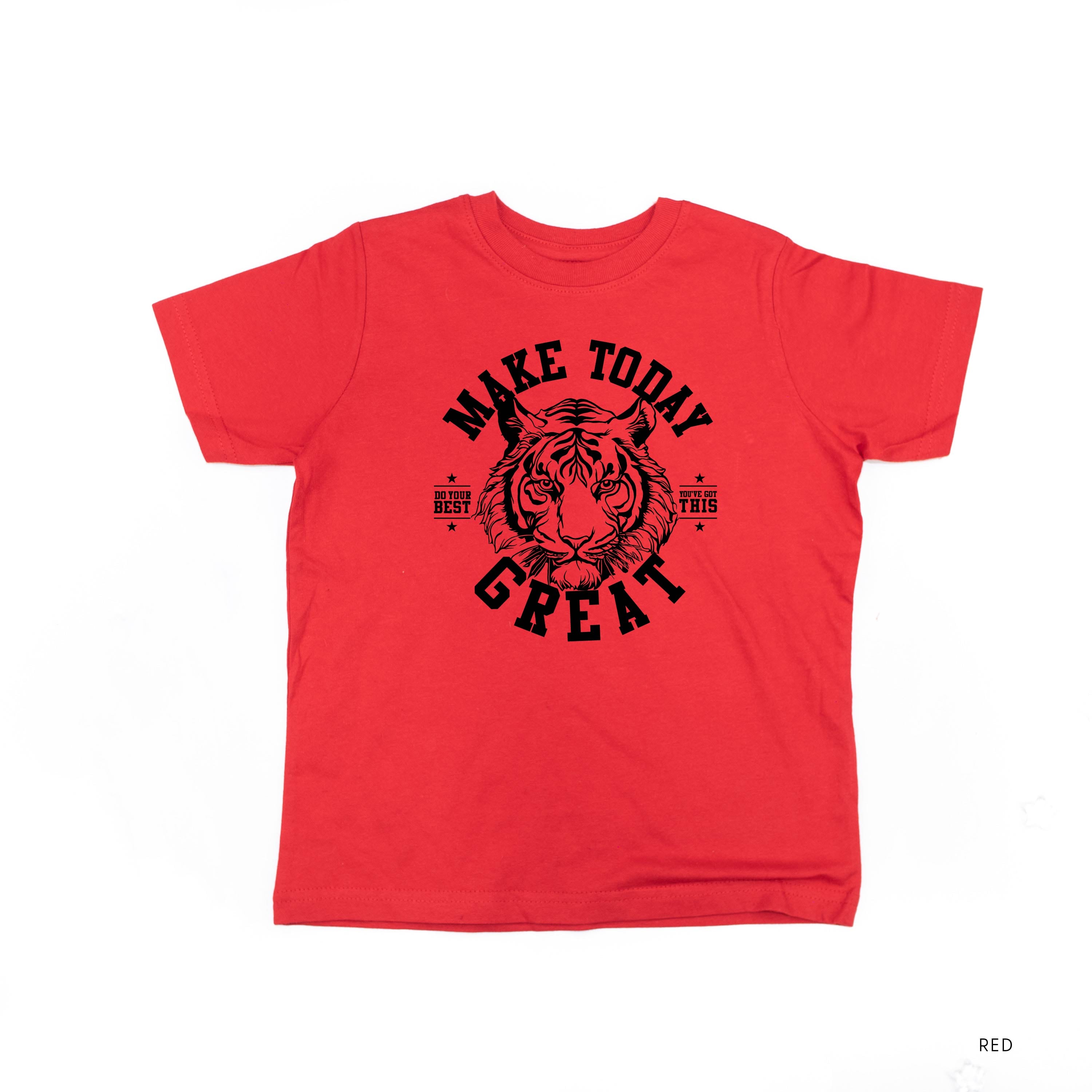 Make Today Great - TIGER - Short Sleeve Child Shirt Little Mama Shirt Shop