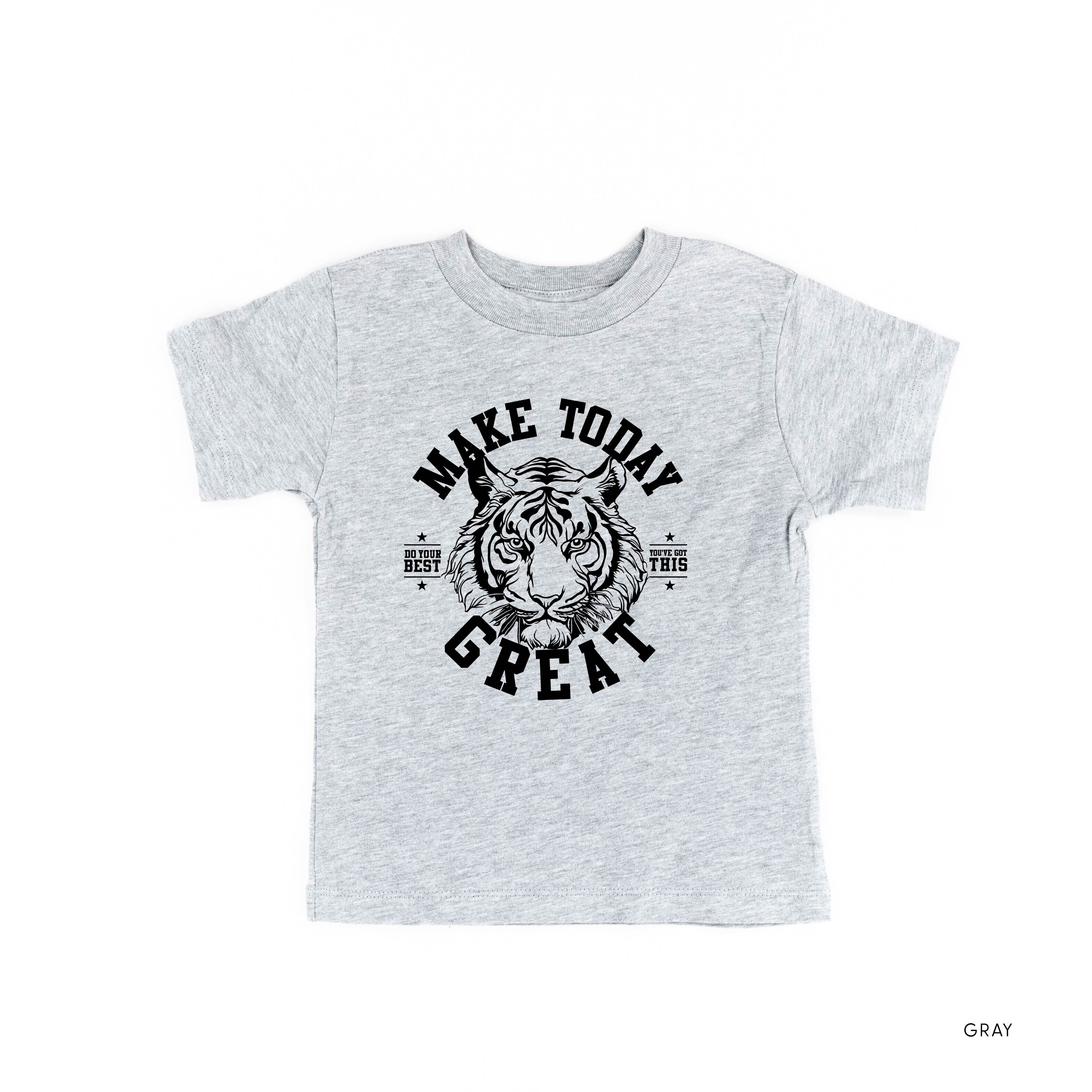 Make Today Great - TIGER - Short Sleeve Child Shirt Little Mama Shirt Shop