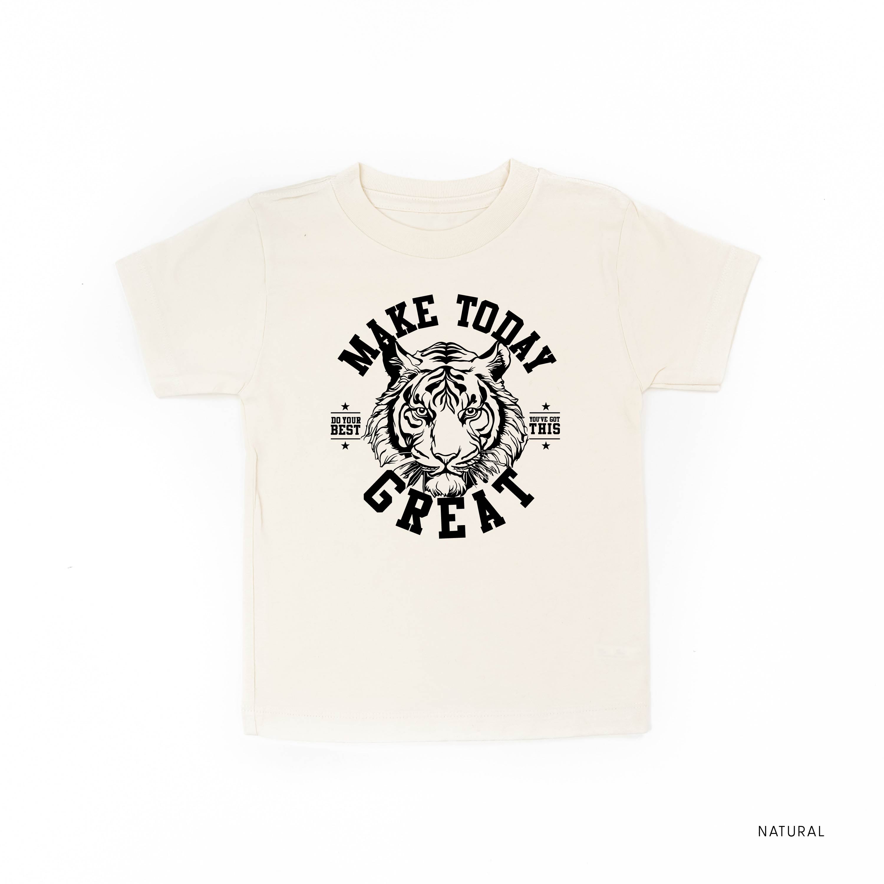Make Today Great - TIGER - Short Sleeve Child Shirt Little Mama Shirt Shop