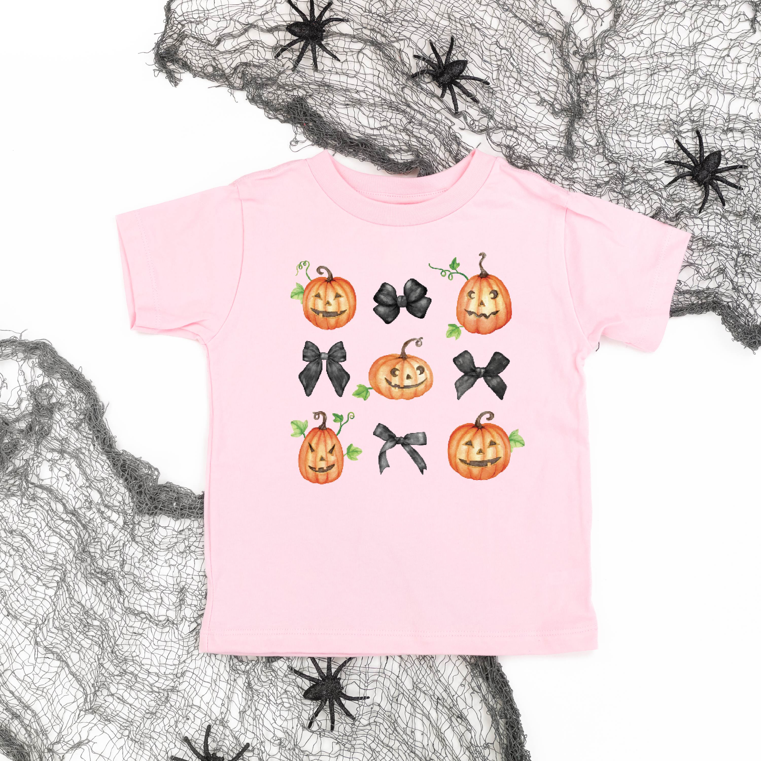 Pumpkins-n-Bows - Short Sleeve Child Shirt Little Mama Shirt Shop
