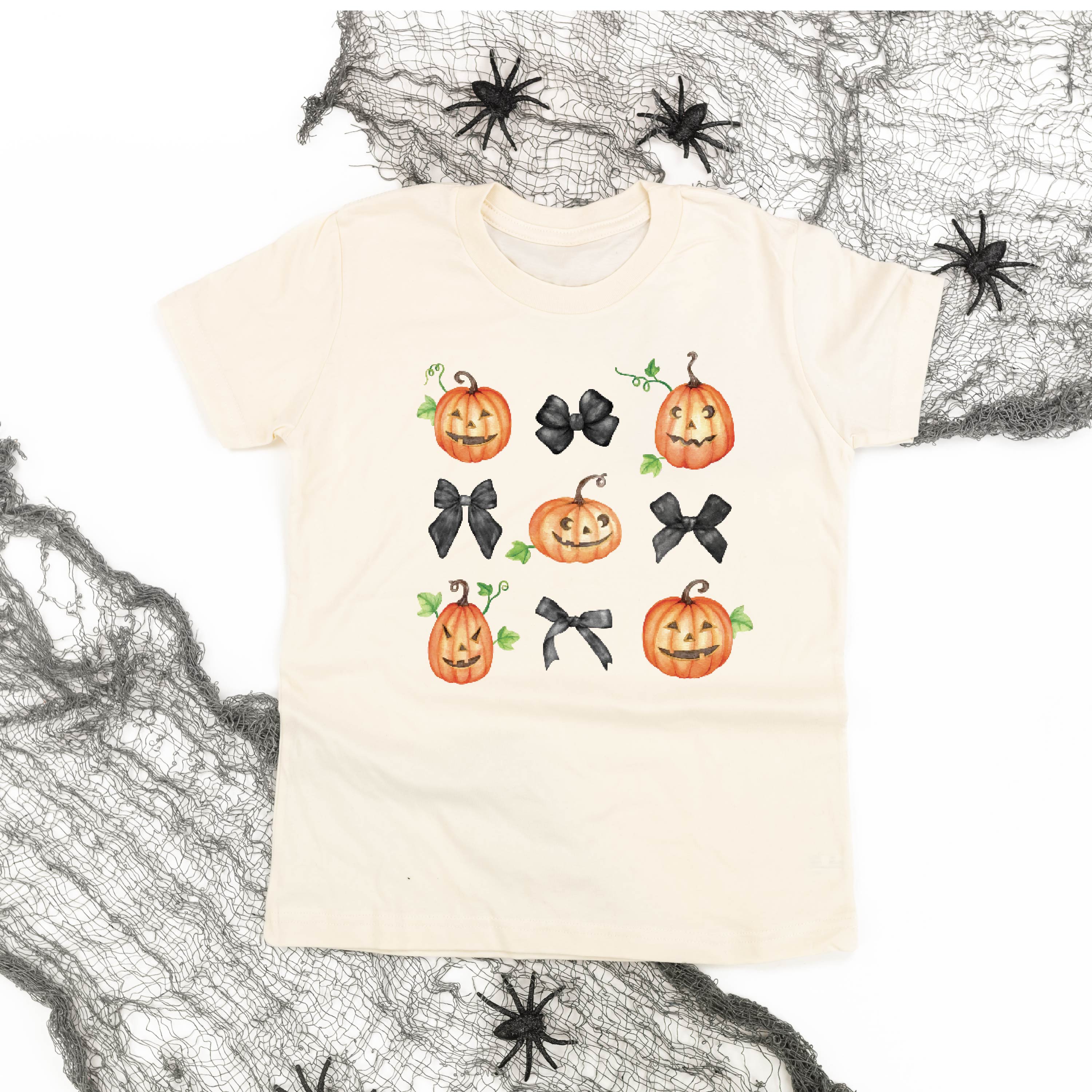 Pumpkins-n-Bows - Short Sleeve Child Shirt Little Mama Shirt Shop