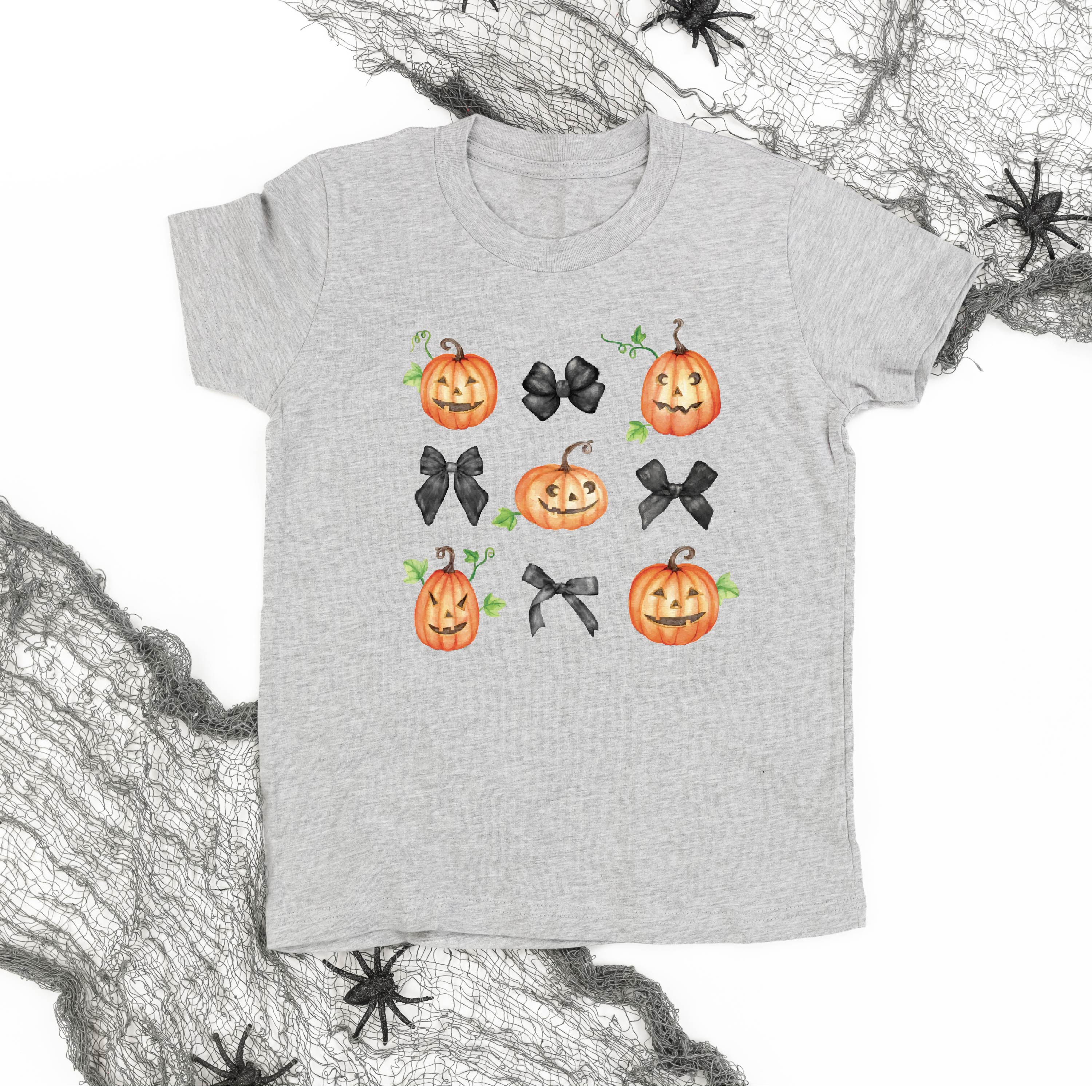 Pumpkins-n-Bows - Short Sleeve Child Shirt Little Mama Shirt Shop
