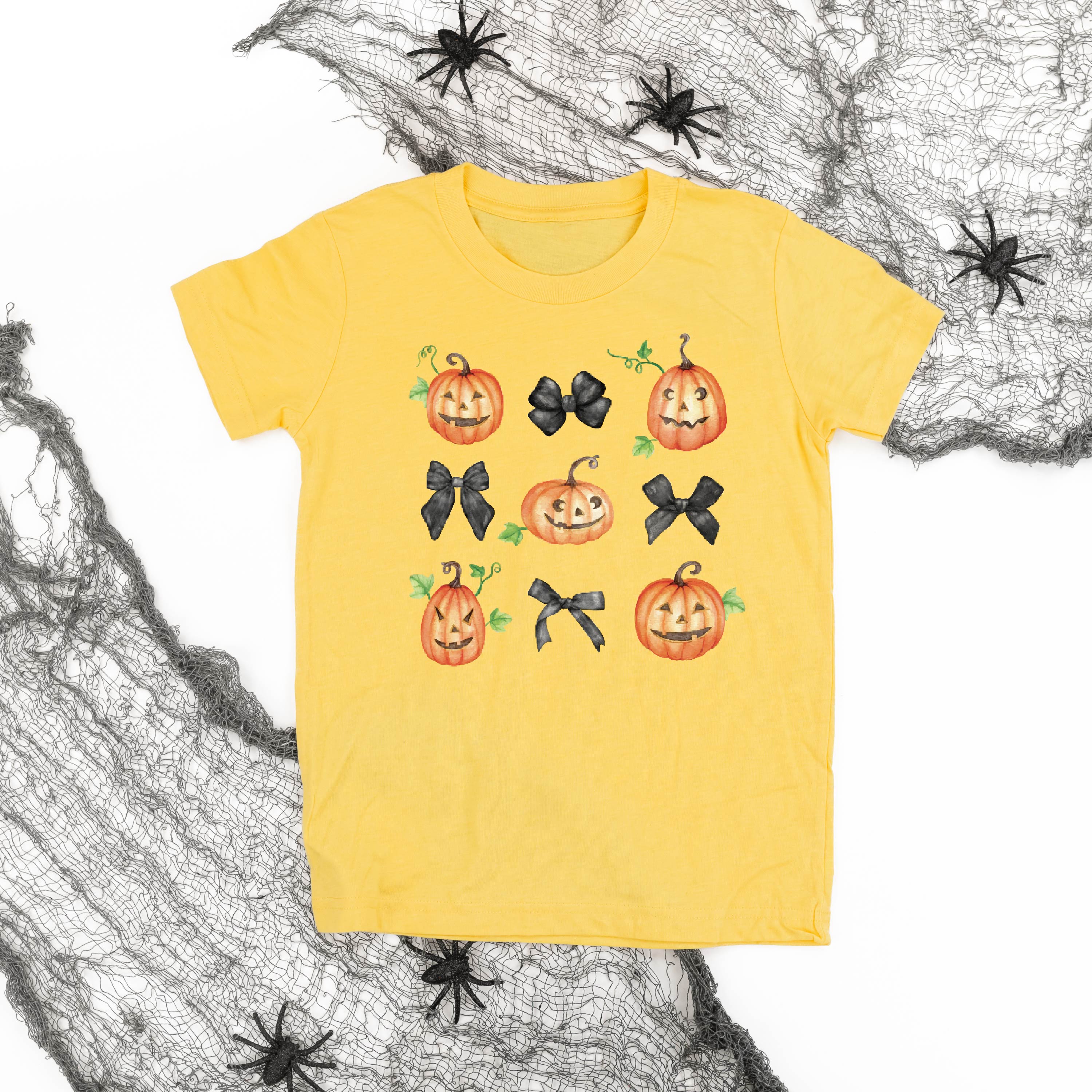 Pumpkins-n-Bows - Short Sleeve Child Shirt Little Mama Shirt Shop