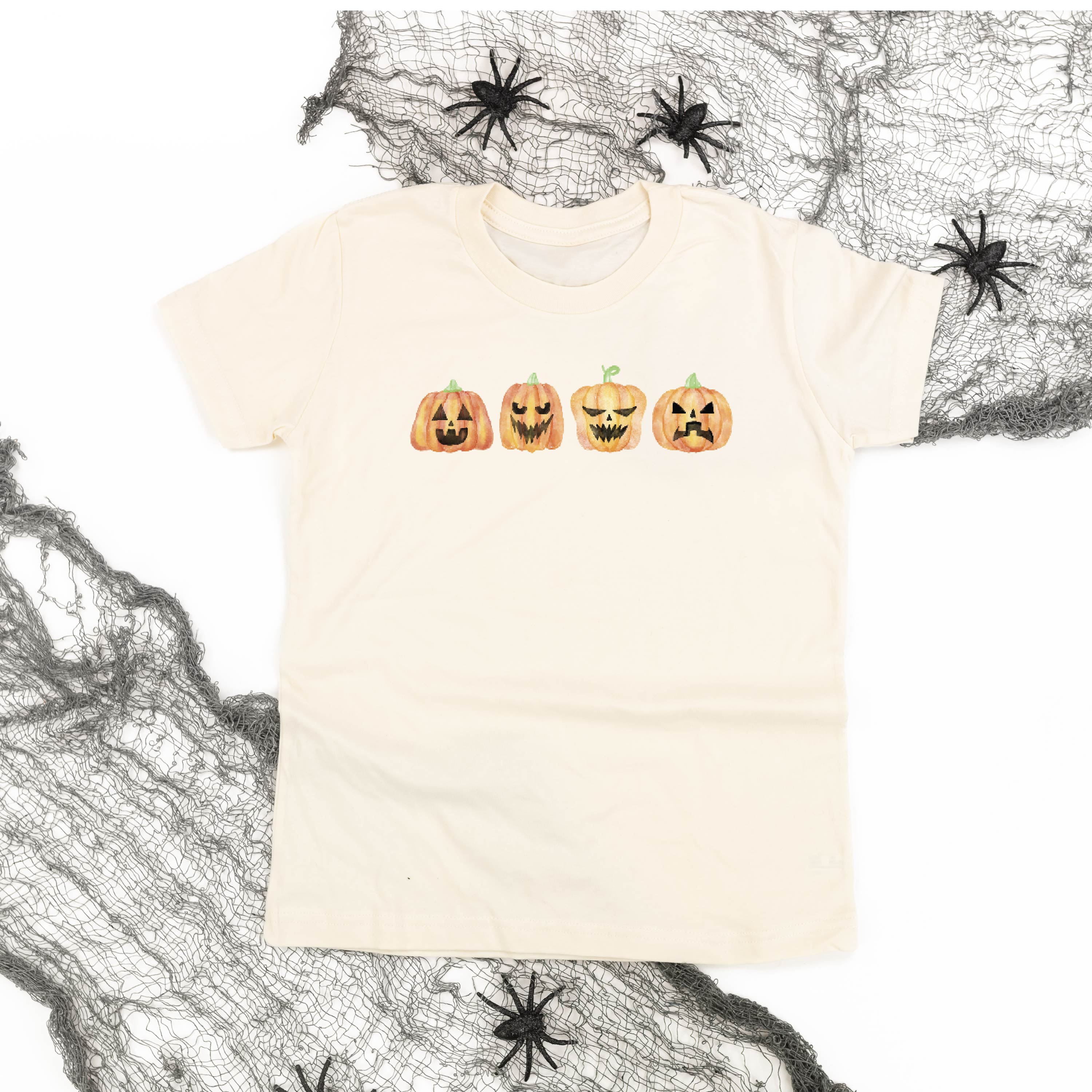 Watercolor Jack-o'-lanterns - Short Sleeve Child Shirt Little Mama Shirt Shop