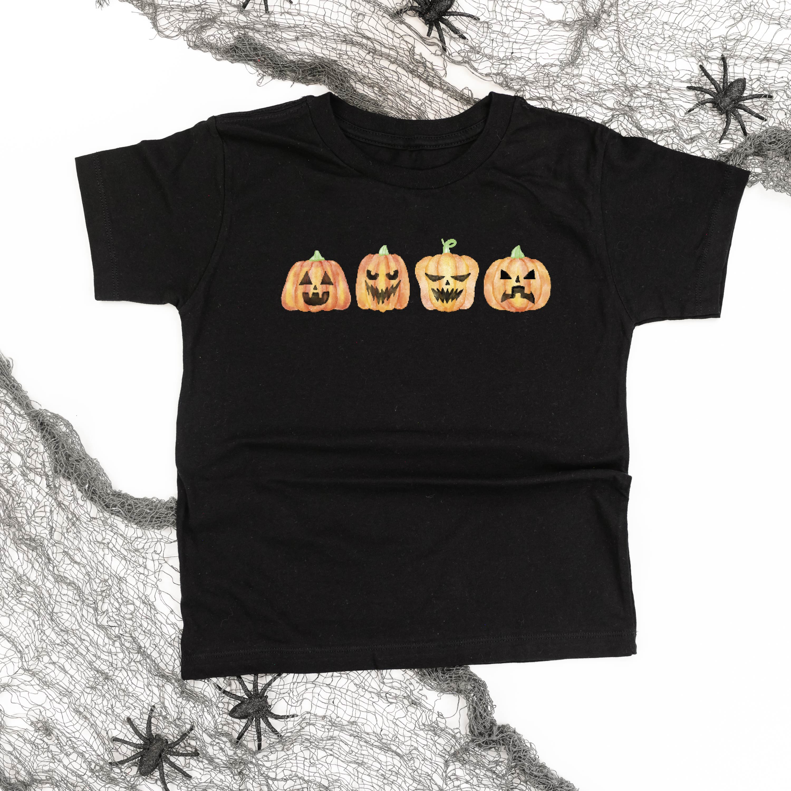 Watercolor Jack-o'-lanterns - Short Sleeve Child Shirt Little Mama Shirt Shop